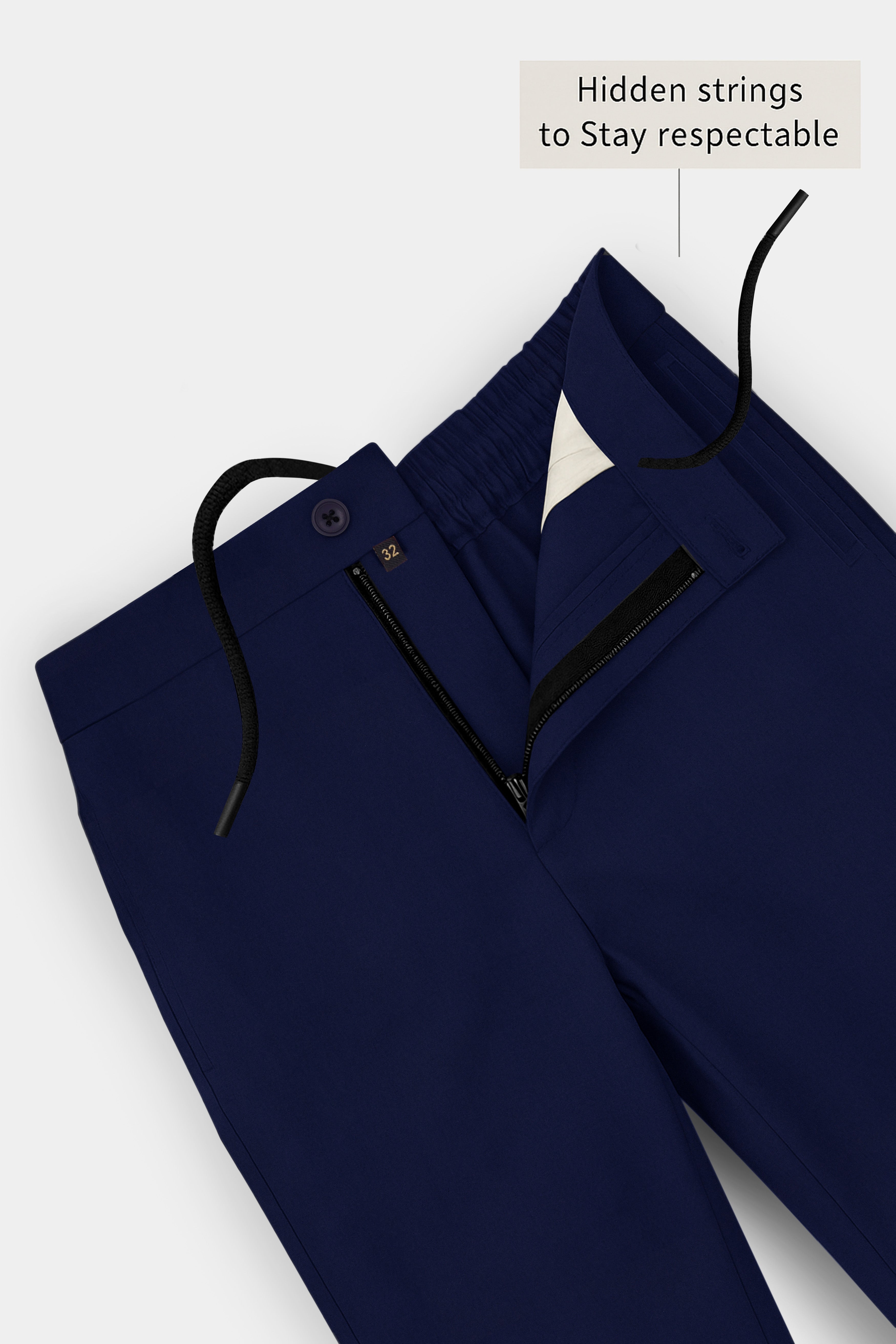 Noctivell-Midnight Blue Super Soft Poplin Giza Cotton Lounge Pant