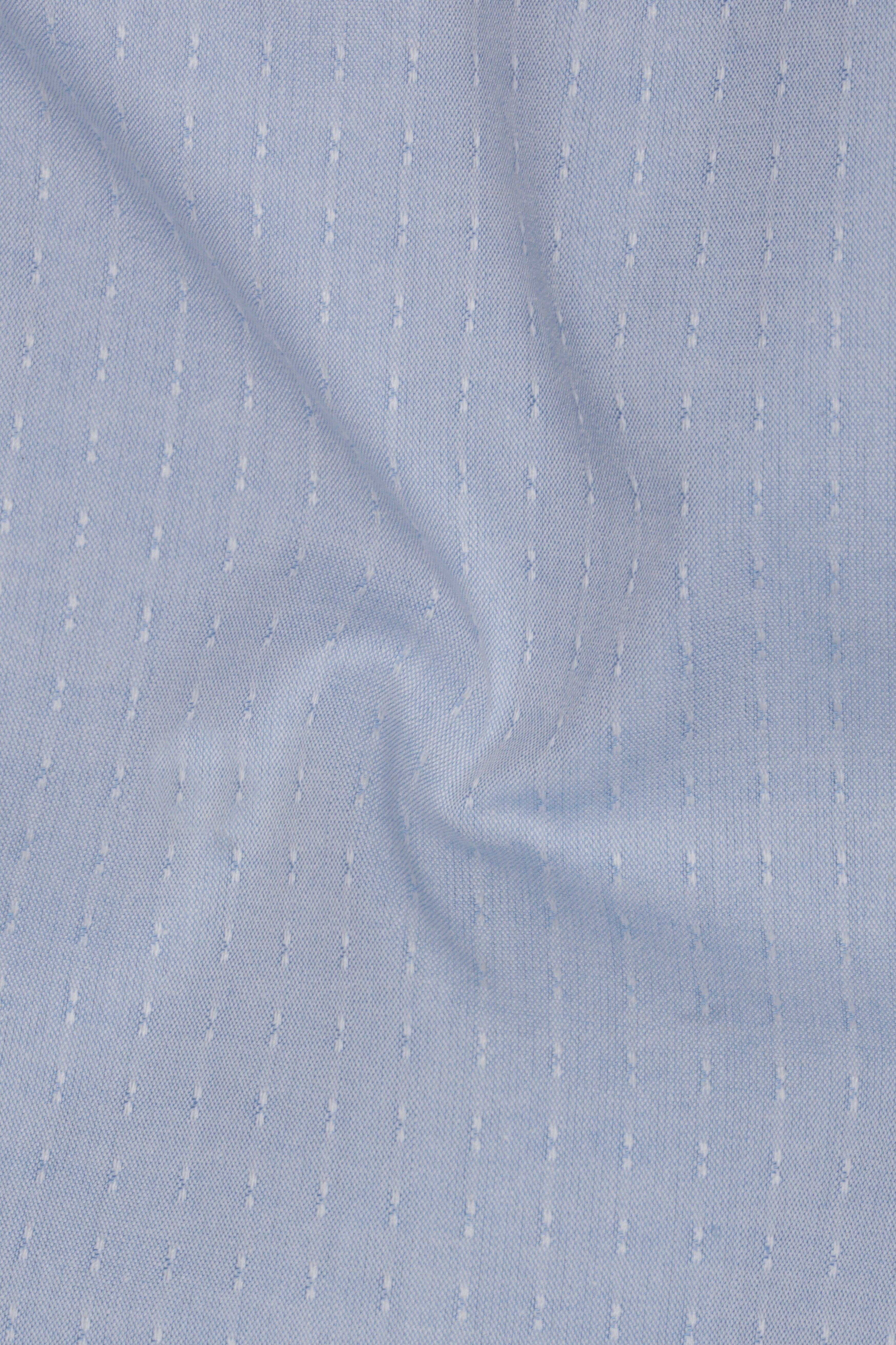 Strivora-Spun Pearl Blue Striped Dobby Textured Premium Cotton Lounge Pant
