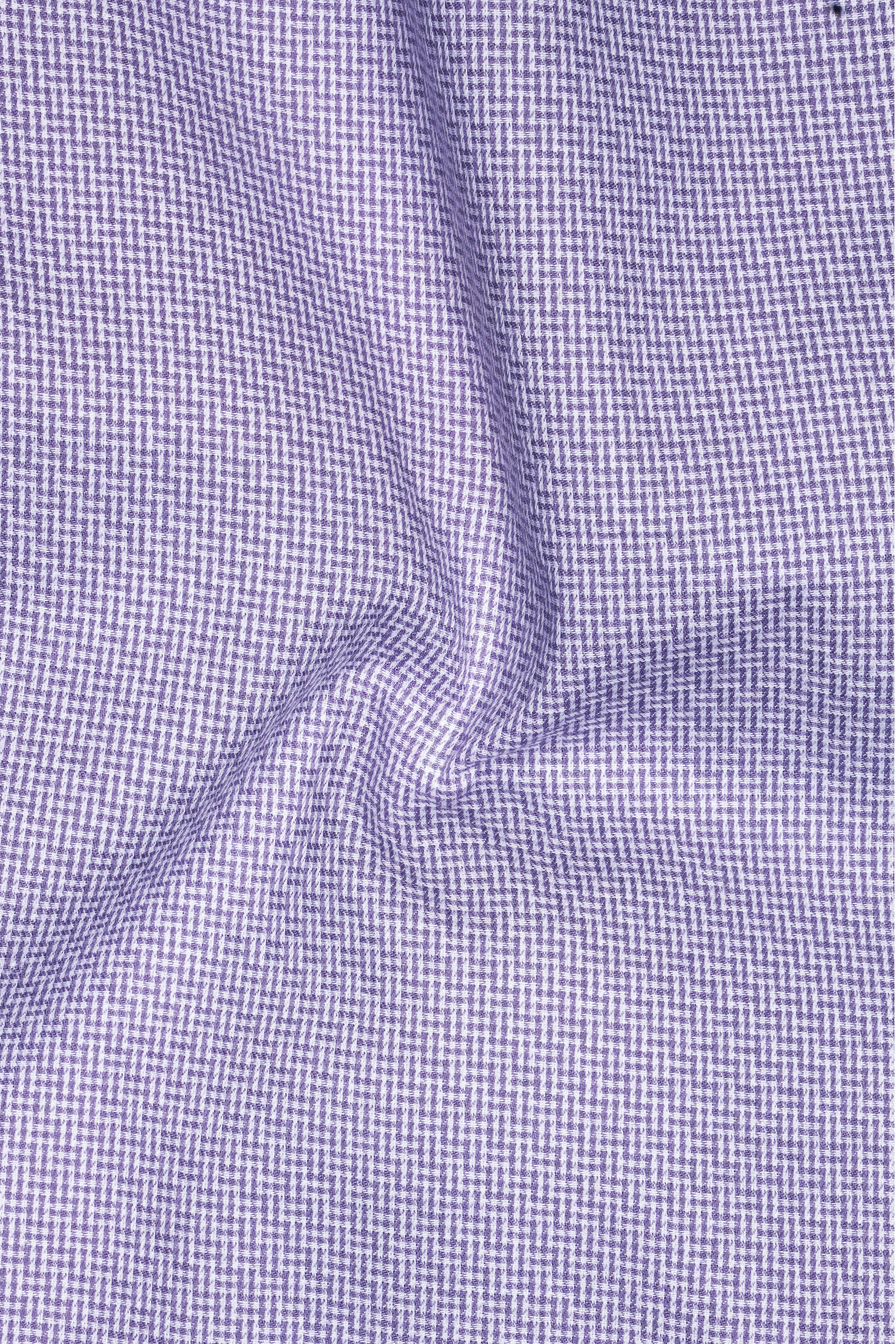 Gridora-Raven Purple Grid Dobby Textured Premium Cotton Lounge Pant