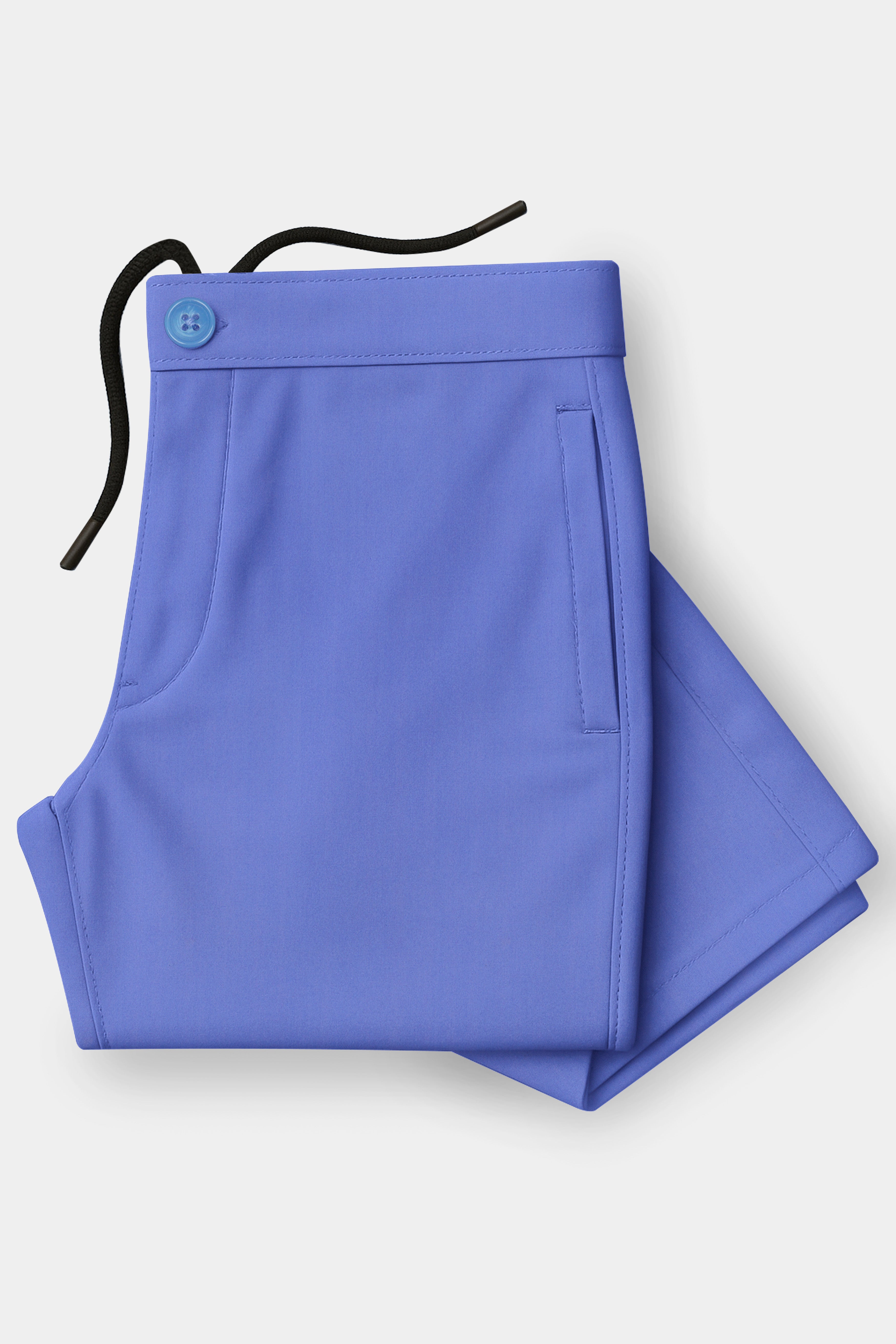Bluviro-Scampi Blue Super Soft Poplin Giza Cotton Lounge Pant