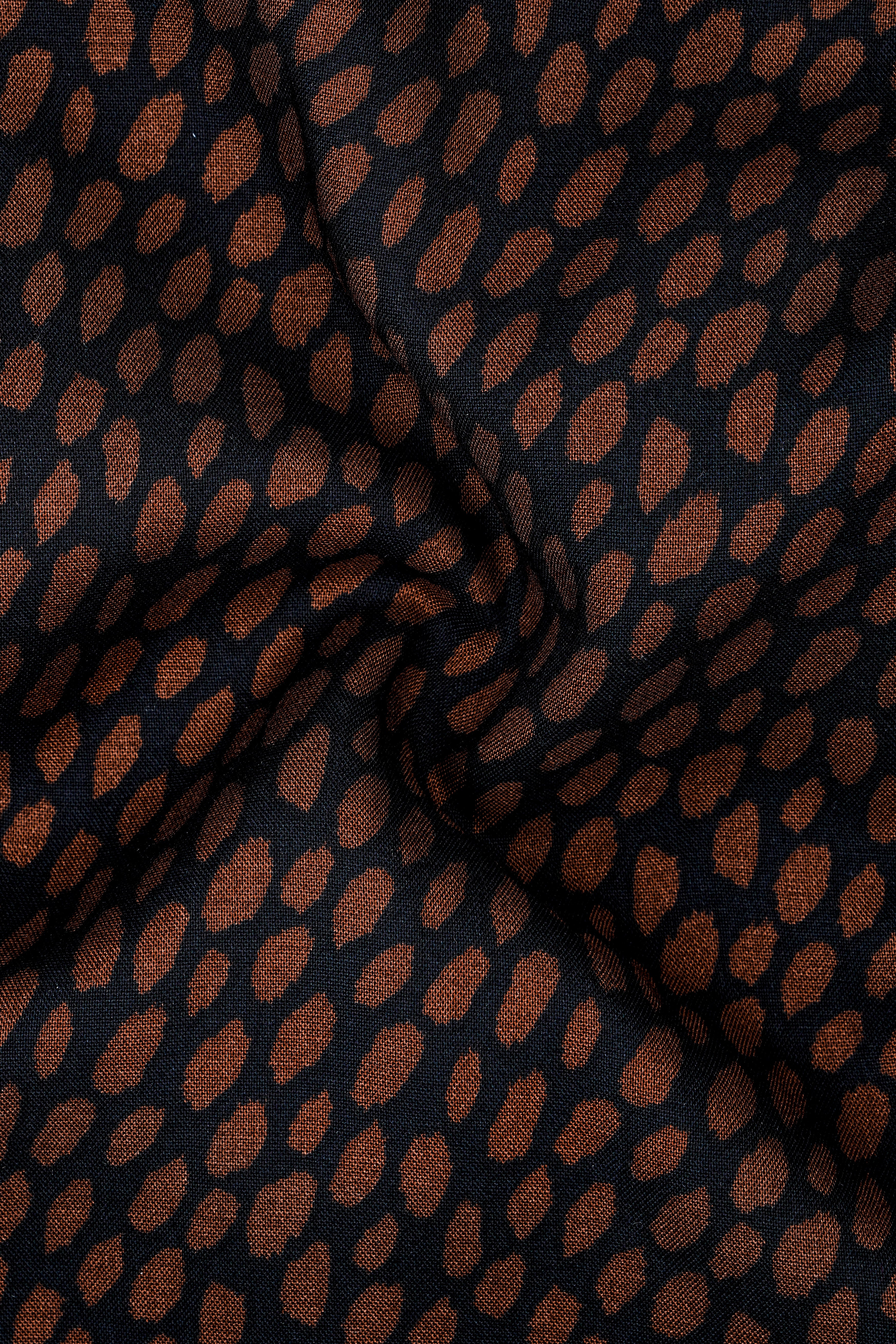Leovira-Bistre Brown Leopard Pebble Printed Super Soft Premium Tencel Cotton Lounge Pant
