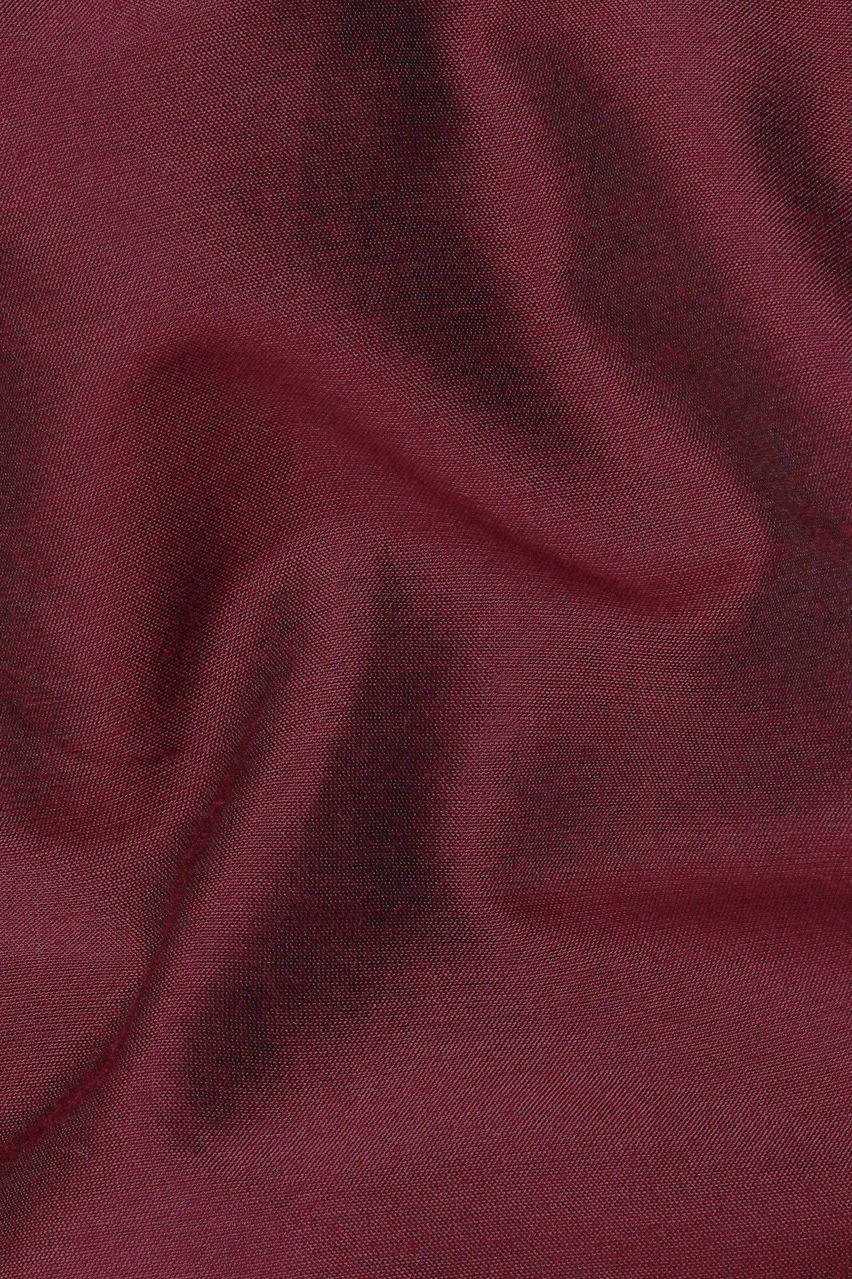 Plum Maroon Subtle Sheen Viscose Pajama F-8951