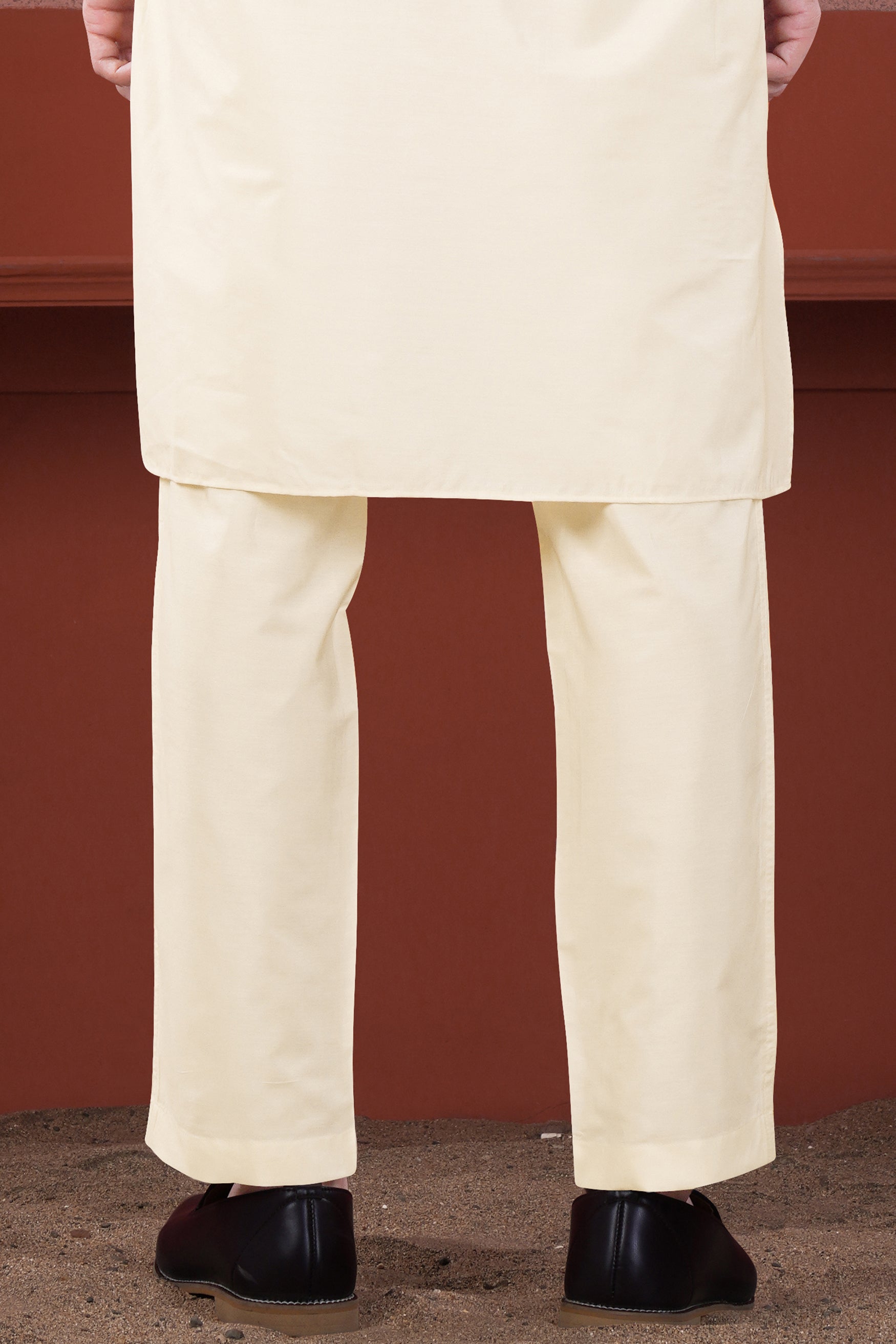 Beige Subtle Sheen Viscose Pajama F-8942