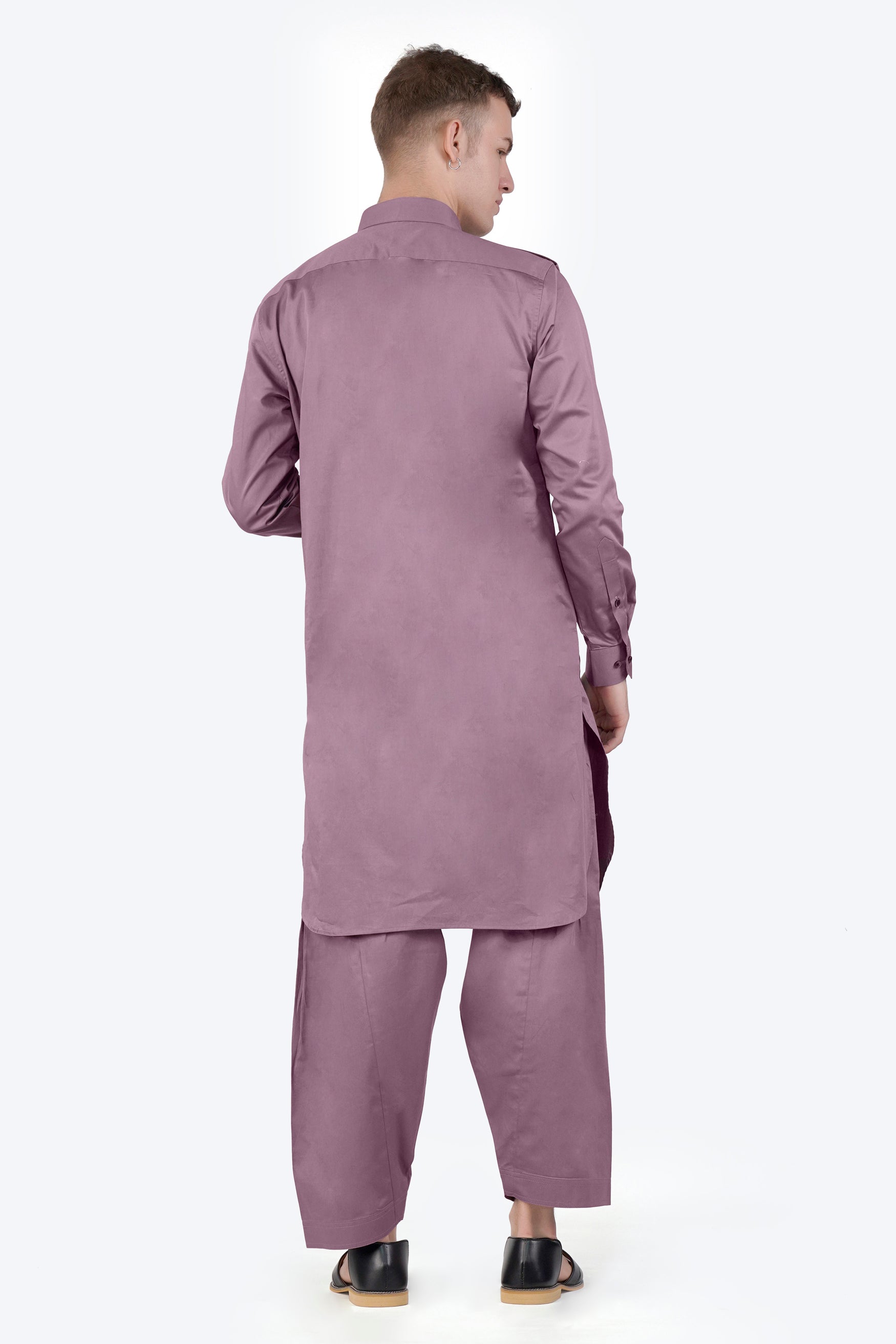 Light Mauave Purple Subtle Sheen Super Soft Premium Cotton Pathani