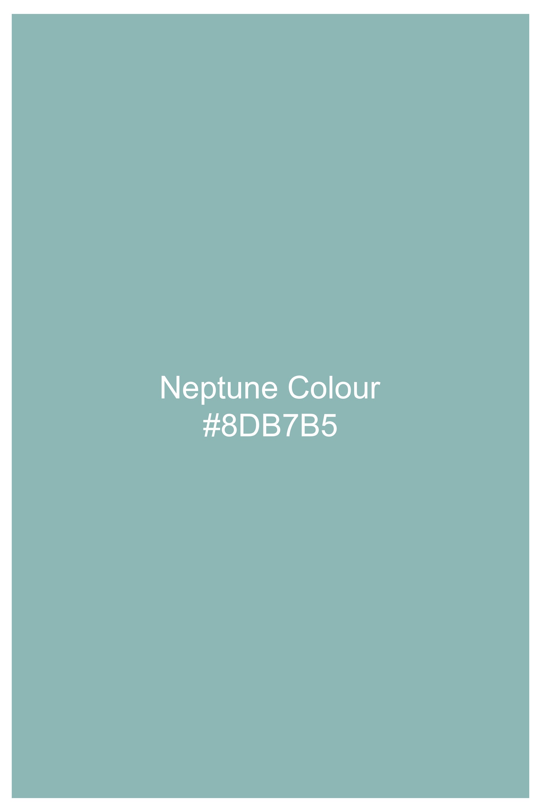 Neptune Blue Subtle Sheen Super Soft Premium Cotton Pathani
