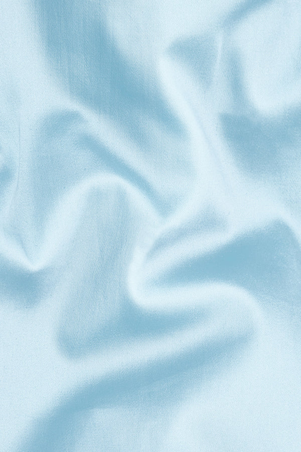 Turquoise Blue Subtle Sheen Super Soft Premium Cotton Pathani Set