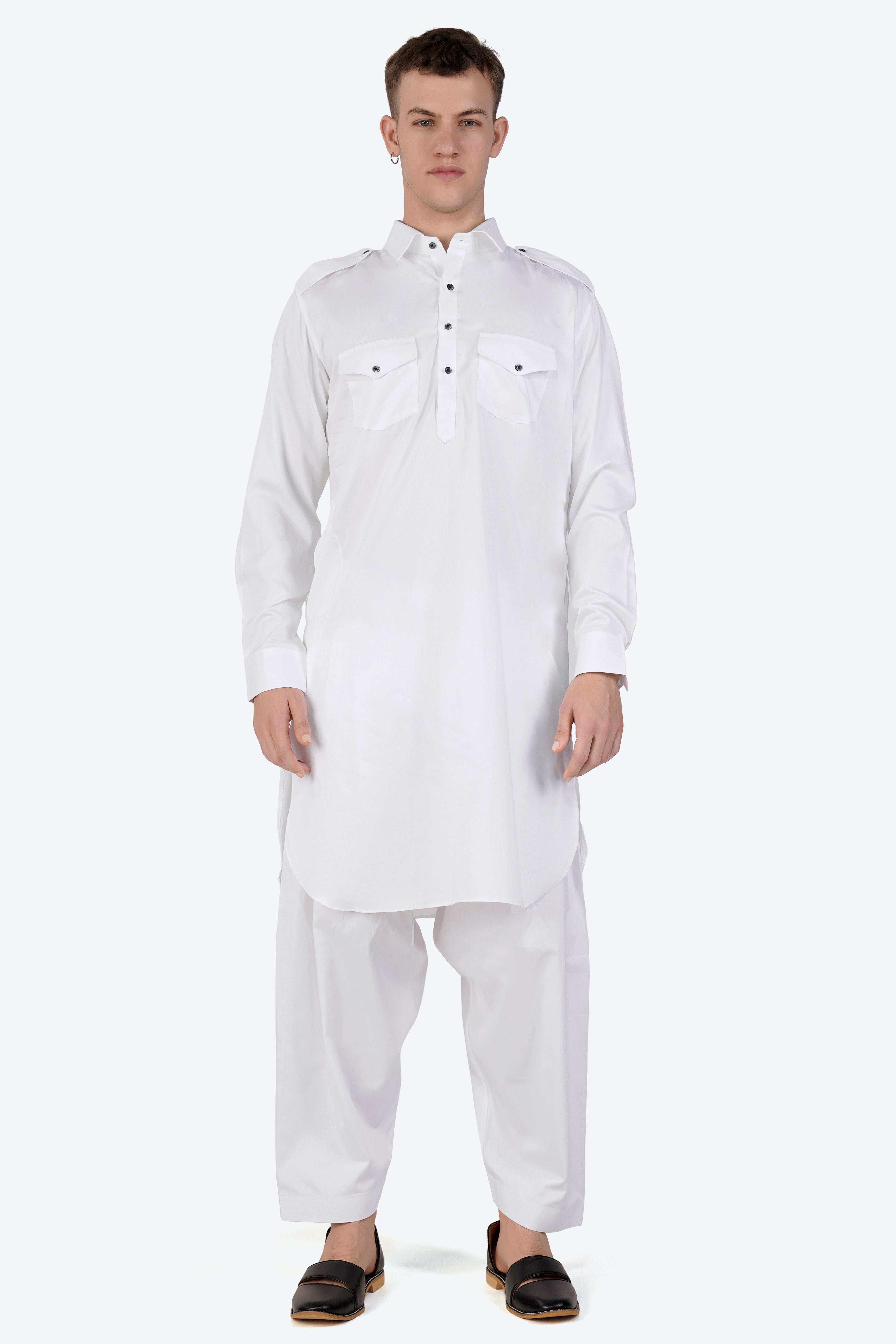 Bright White Dhoti Old-97