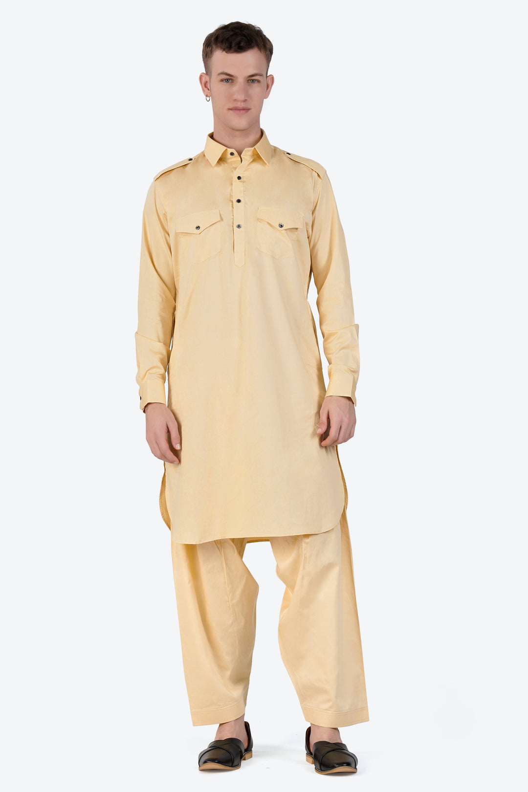 VENICE BLUE TIKKI WORK DESIGNER KURTA WITH NEHRU JACKET