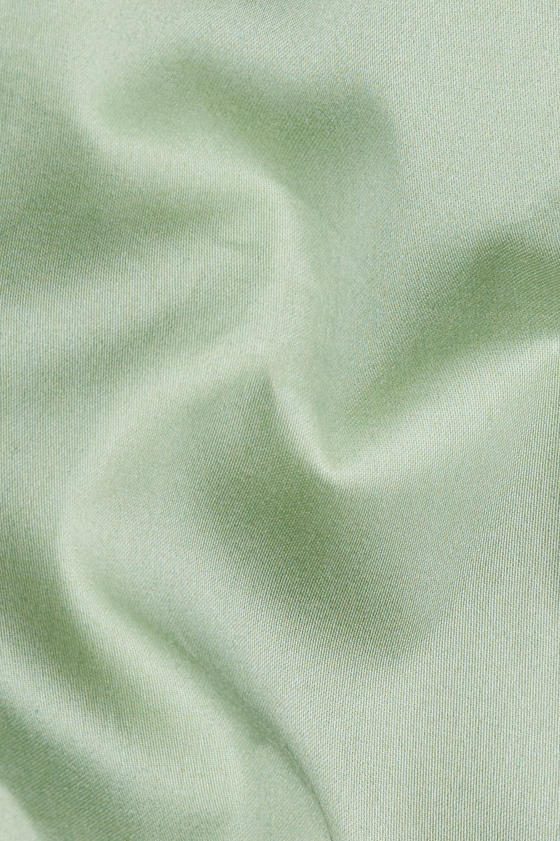 Coriander Green Subtle Sheen Super Soft Premium Cotton Pathani Set