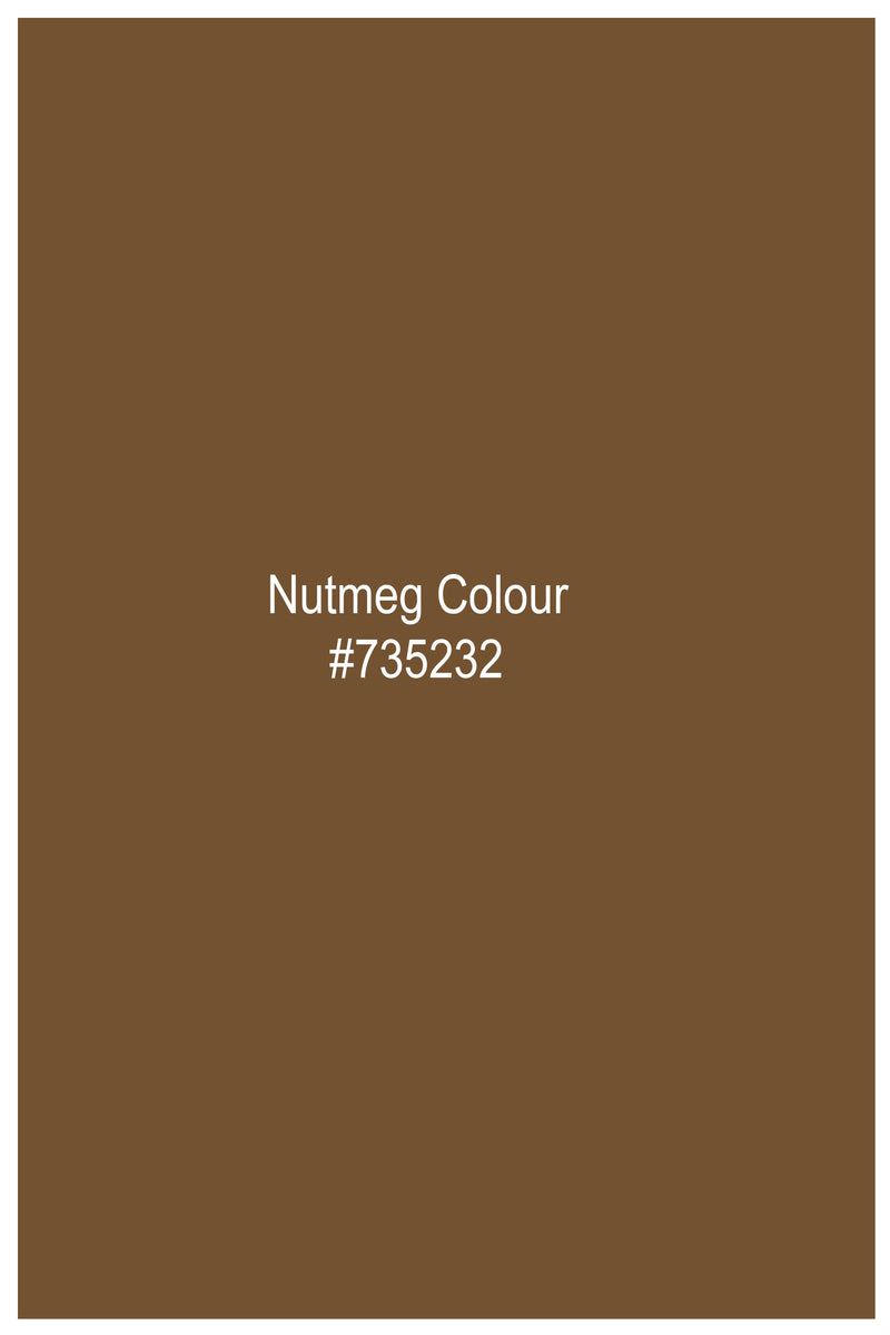 Nutmeg Brown Subtle Sheen Super Soft Premium Cotton Pathani Set