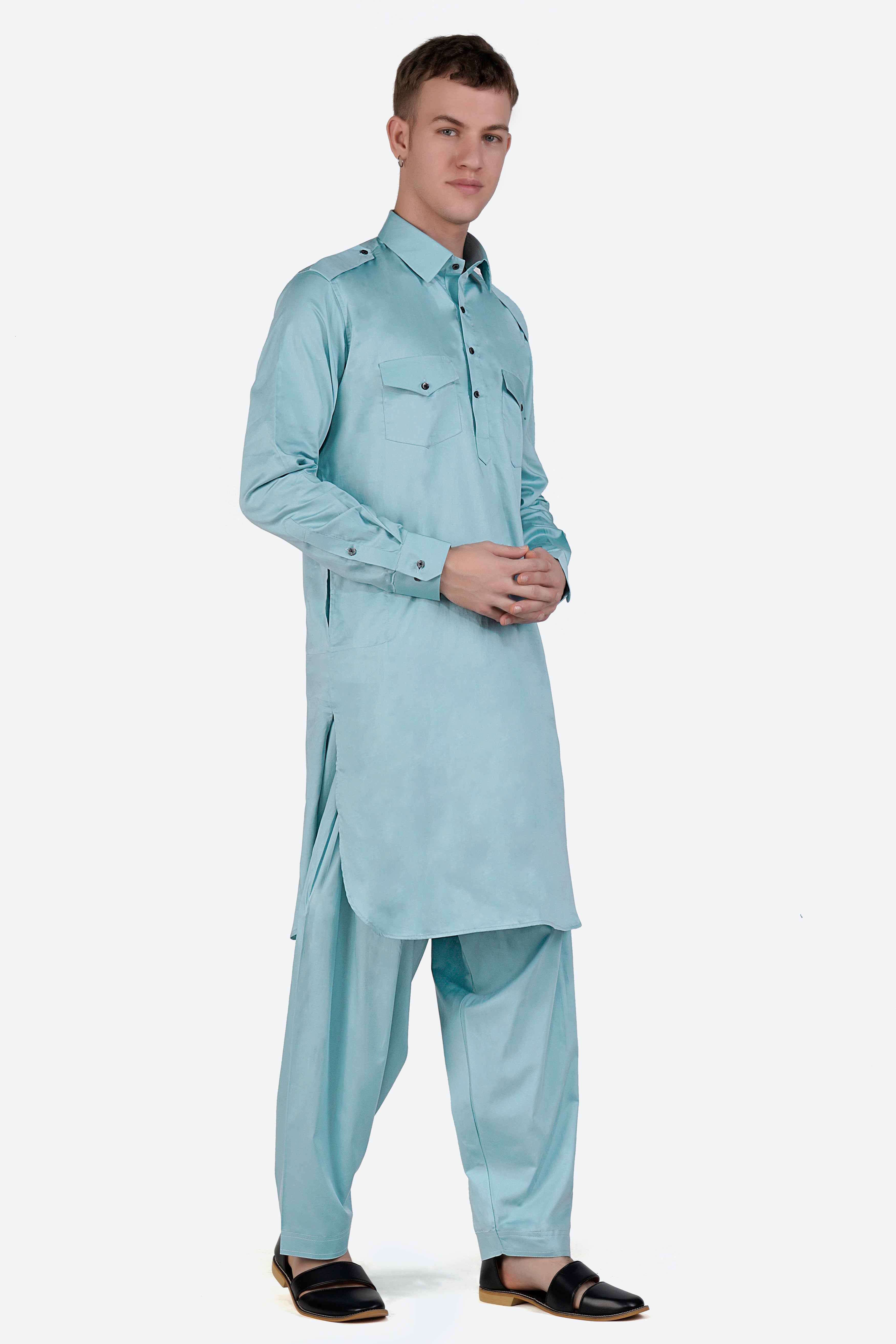 Glacier Blue Dhoti F-6322