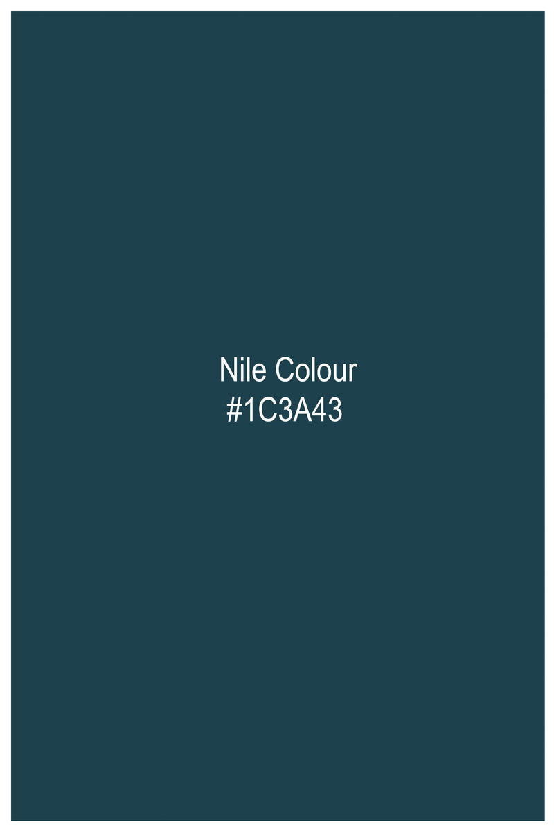 Nile Blue Subtle Sheen Super Soft Premium Cotton Pathani Set