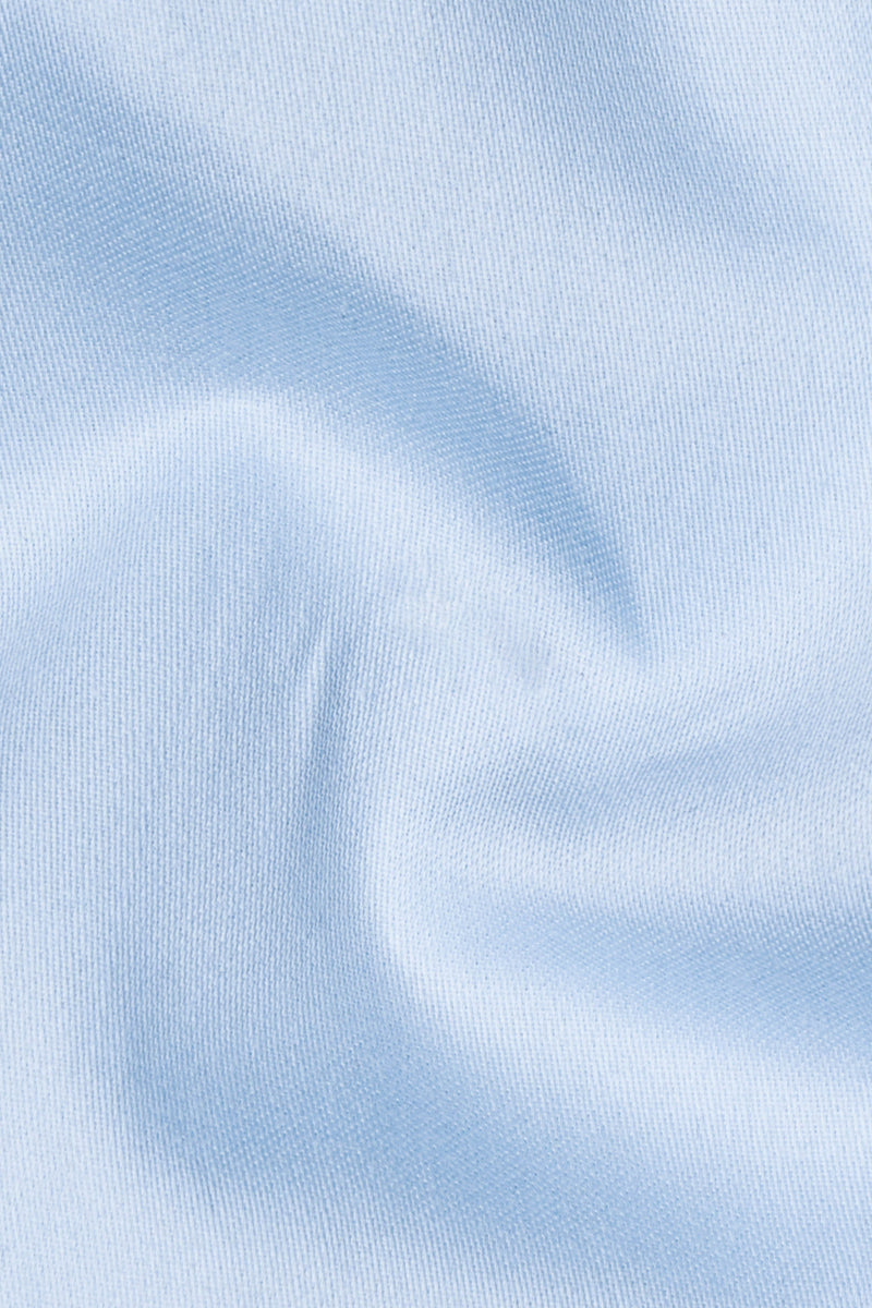 Tropical Blue Subtle Sheen Super Soft Premium Cotton Pathani Set