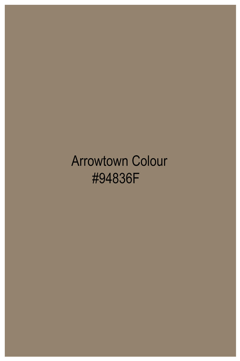 Arrowtown Brown Subtle Sheen Super Soft Premium Cotton Pathani Set