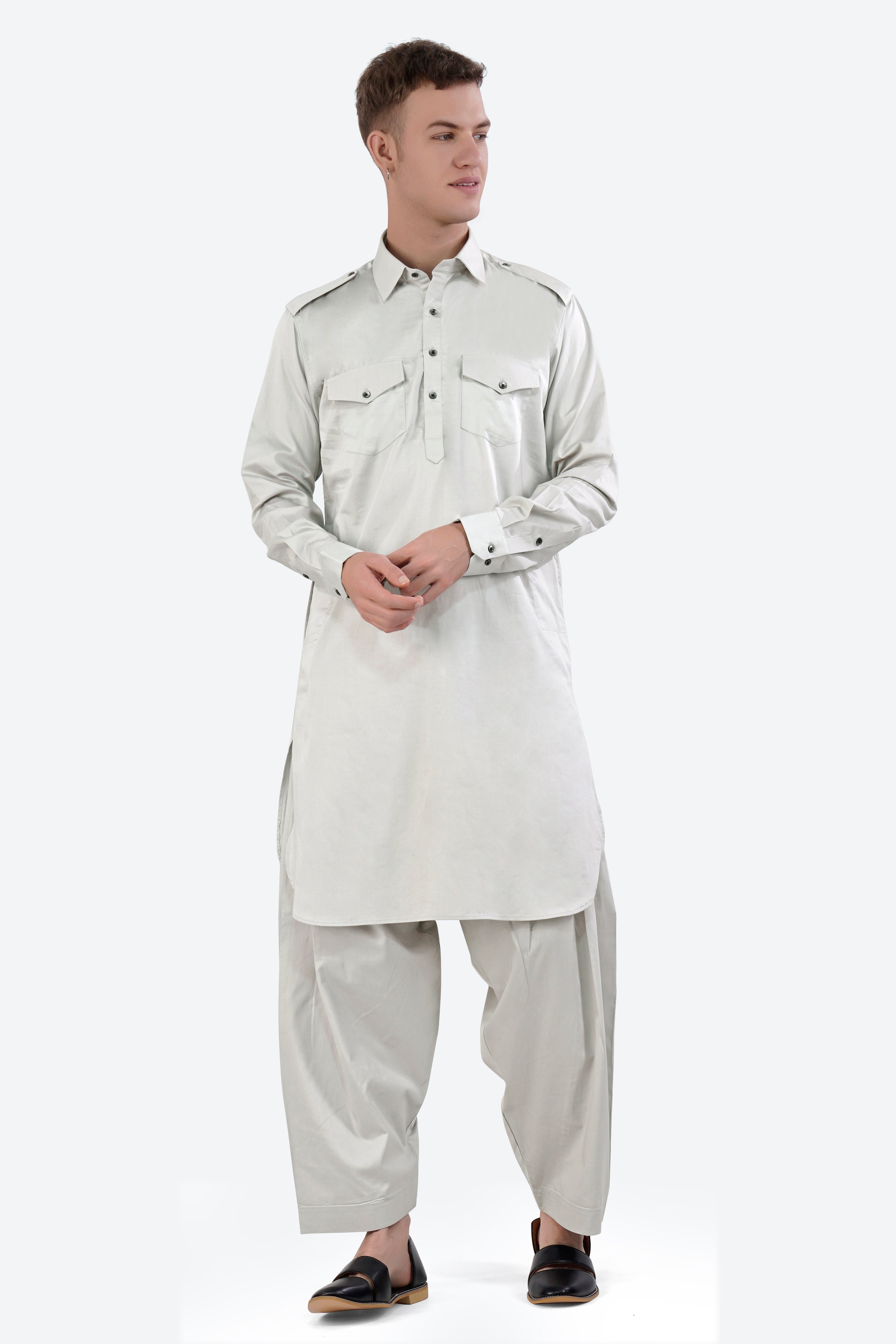 Celeste Gray Dhoti F-6313