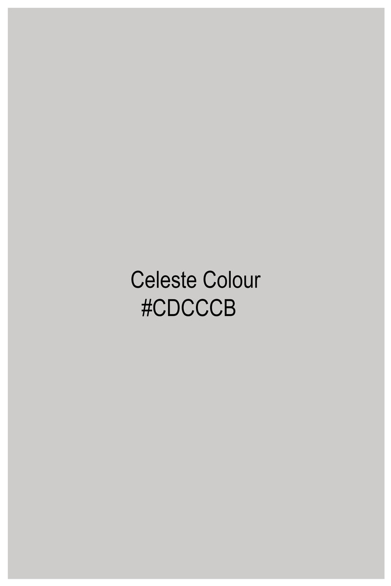 Celeste Gray Subtle Sheen Super Soft Premium Cotton Pathani Set