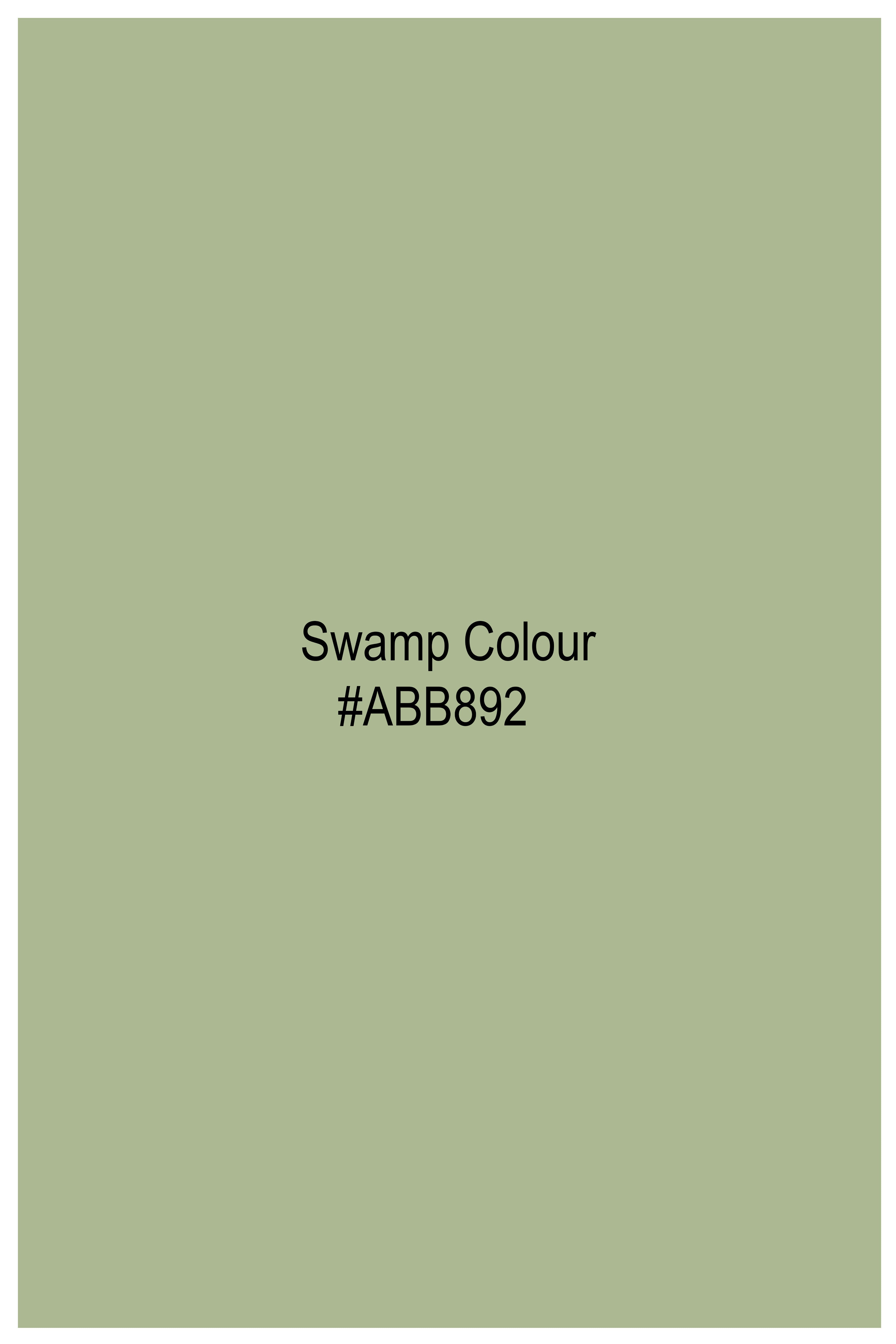 Swamp Green Subtle Sheen Super Soft Premium Cotton Pathani Set