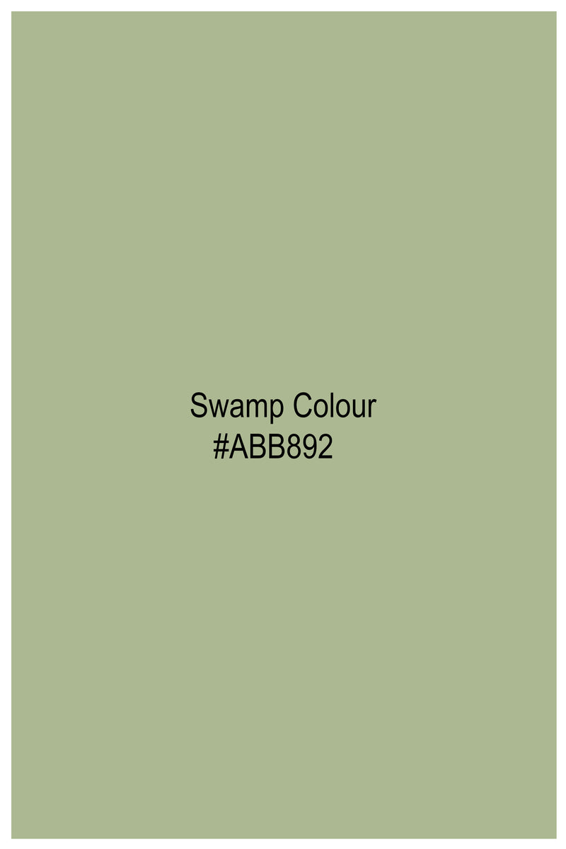 Swamp Green Subtle Sheen Super Soft Premium Cotton Pathani Set
