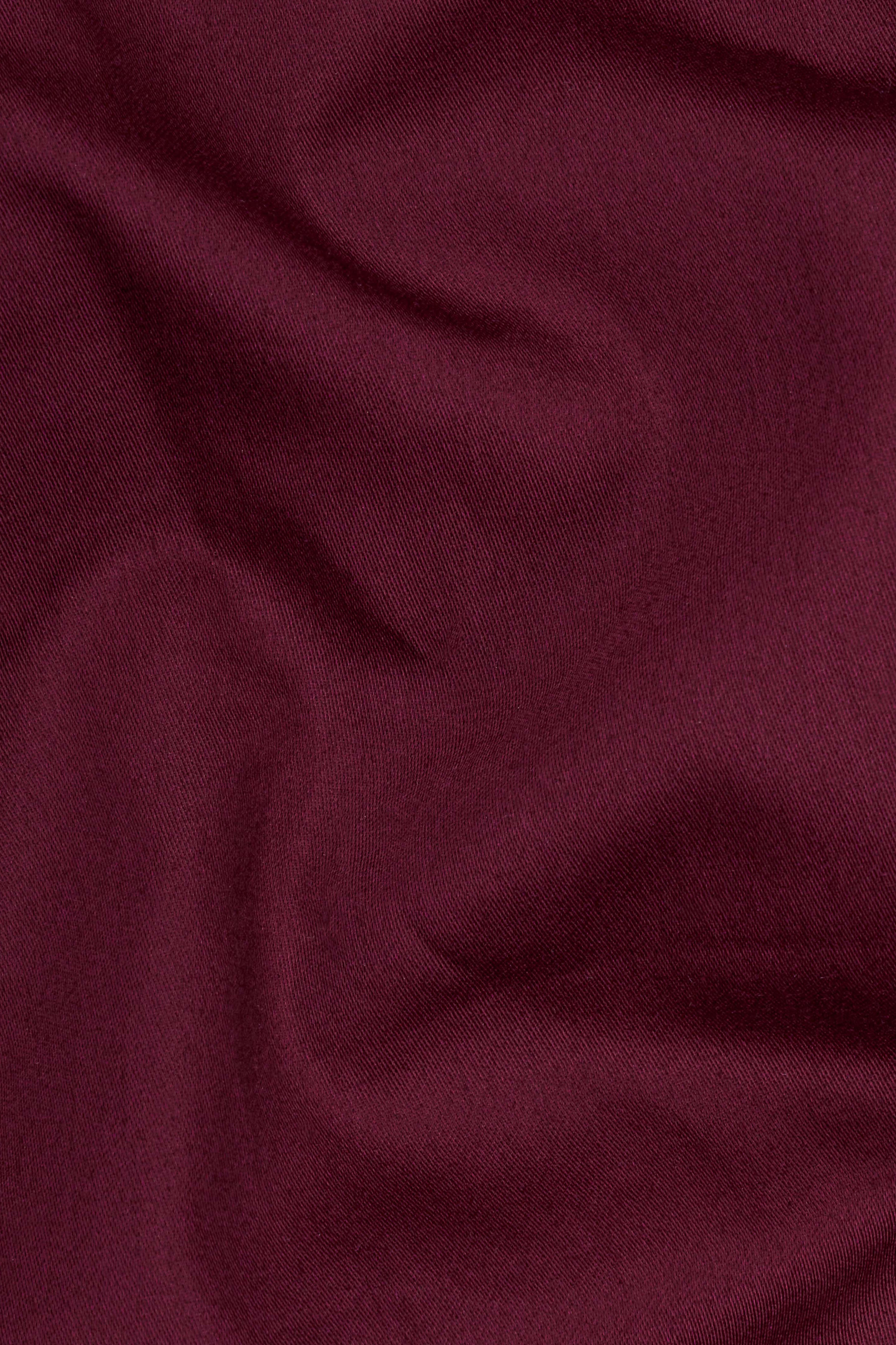 Crater Maroon Subtle Sheen Super Soft Premium Cotton Pathani Set