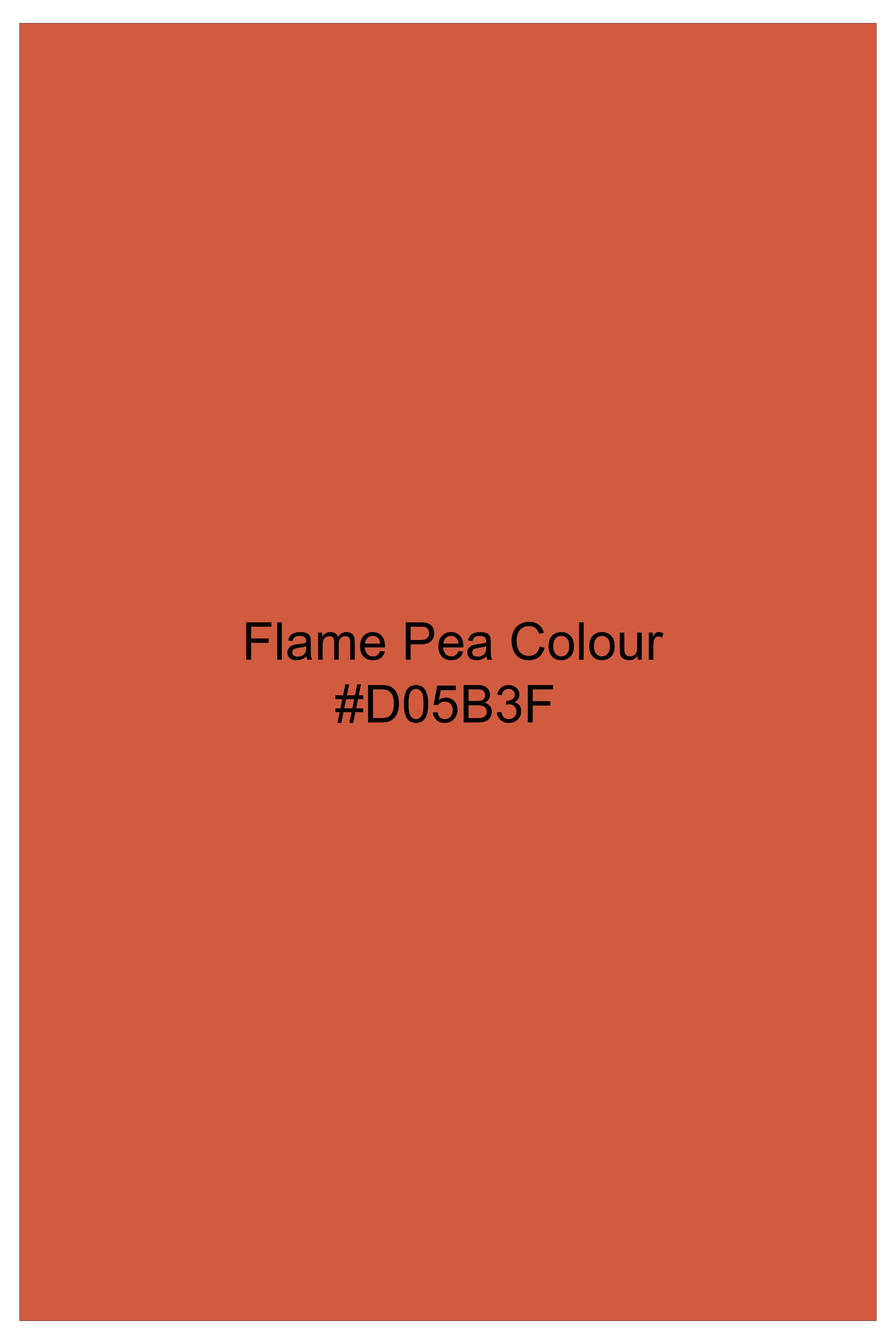 Flame Pea Orange Oxford Cotton Lounge Pant