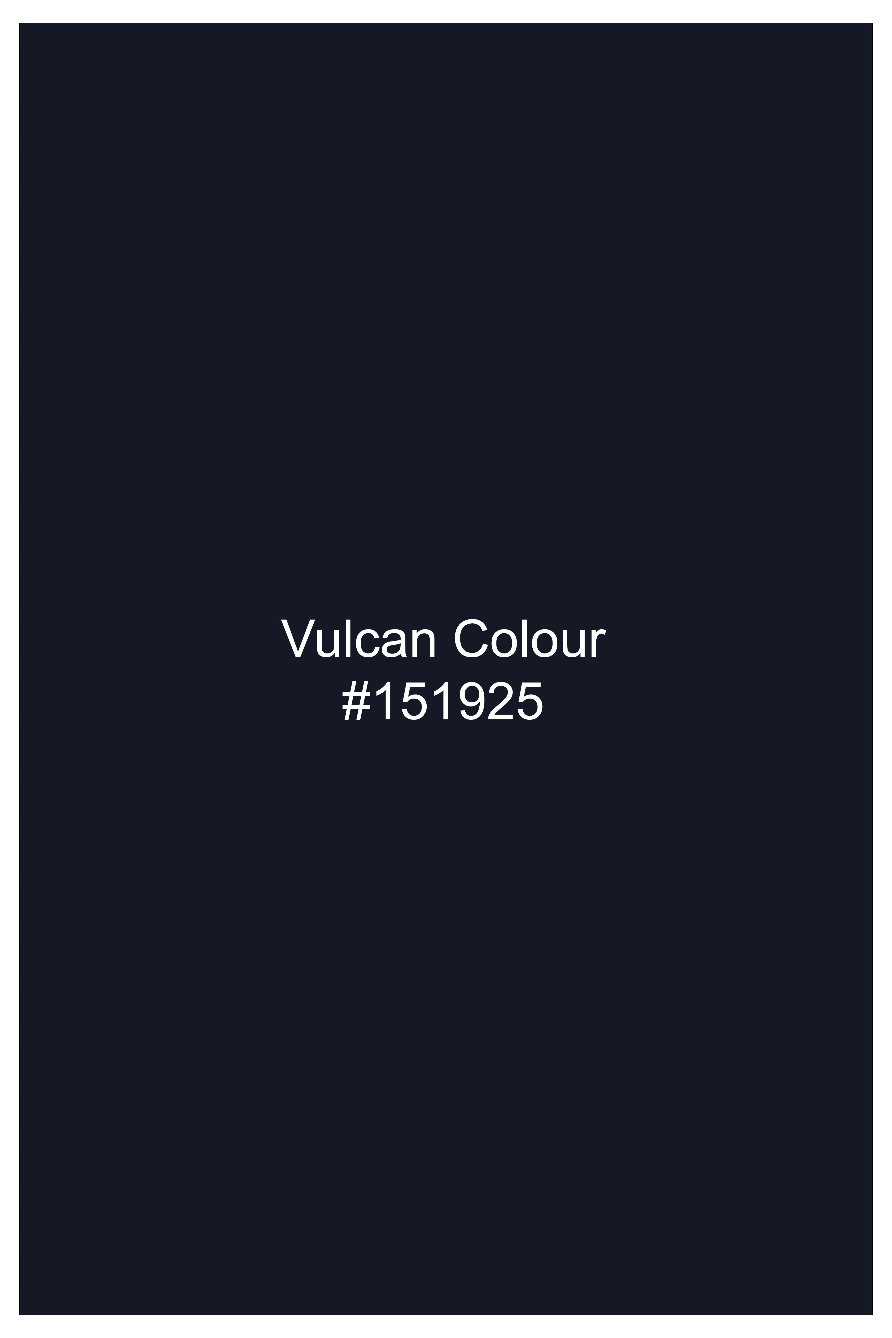 Vulcan Blue Dobby Textured Premium Cotton Shirt