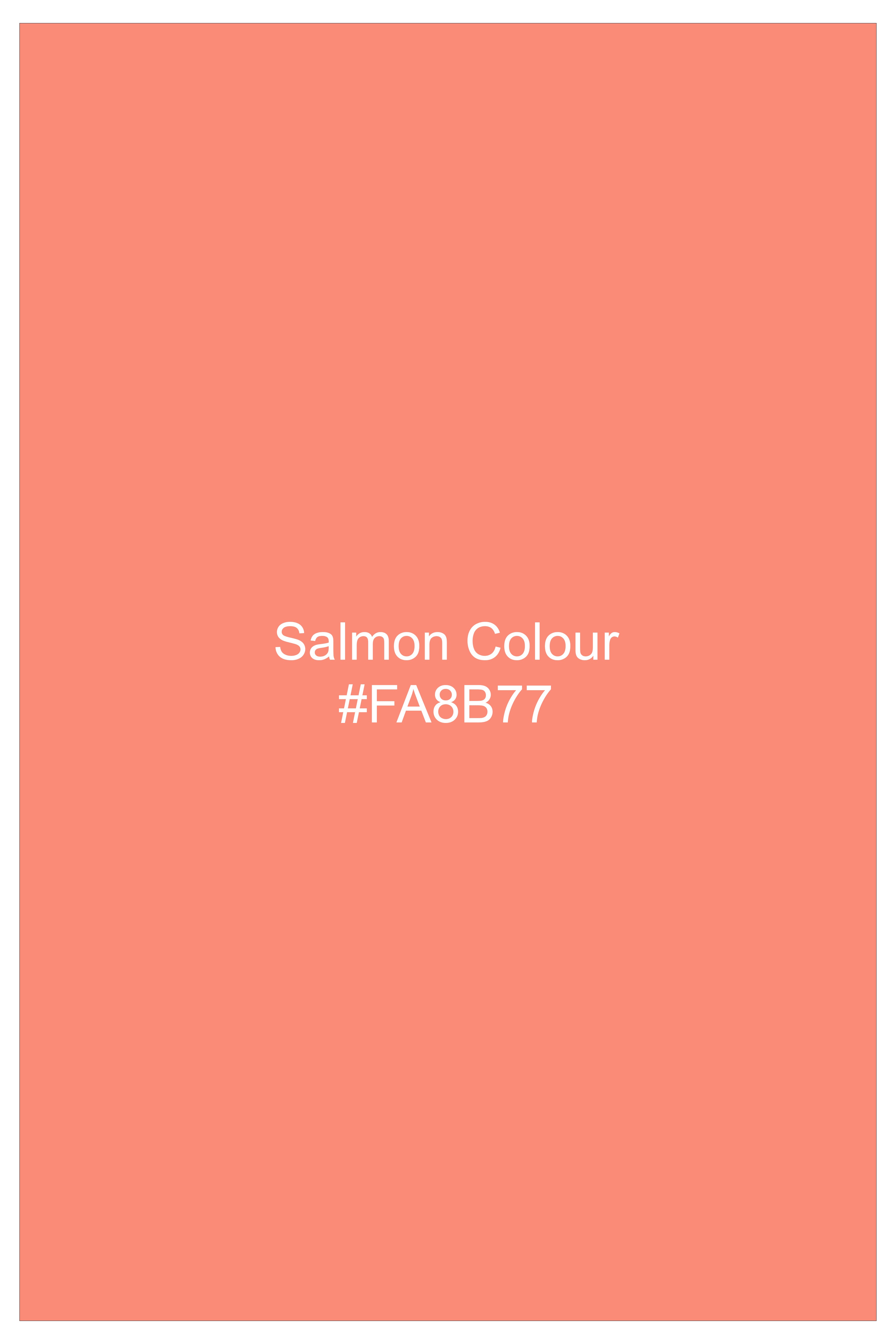 Solmira-Salmon Peach Subtle Sheen Super Soft Premium Cotton Dress Shirt