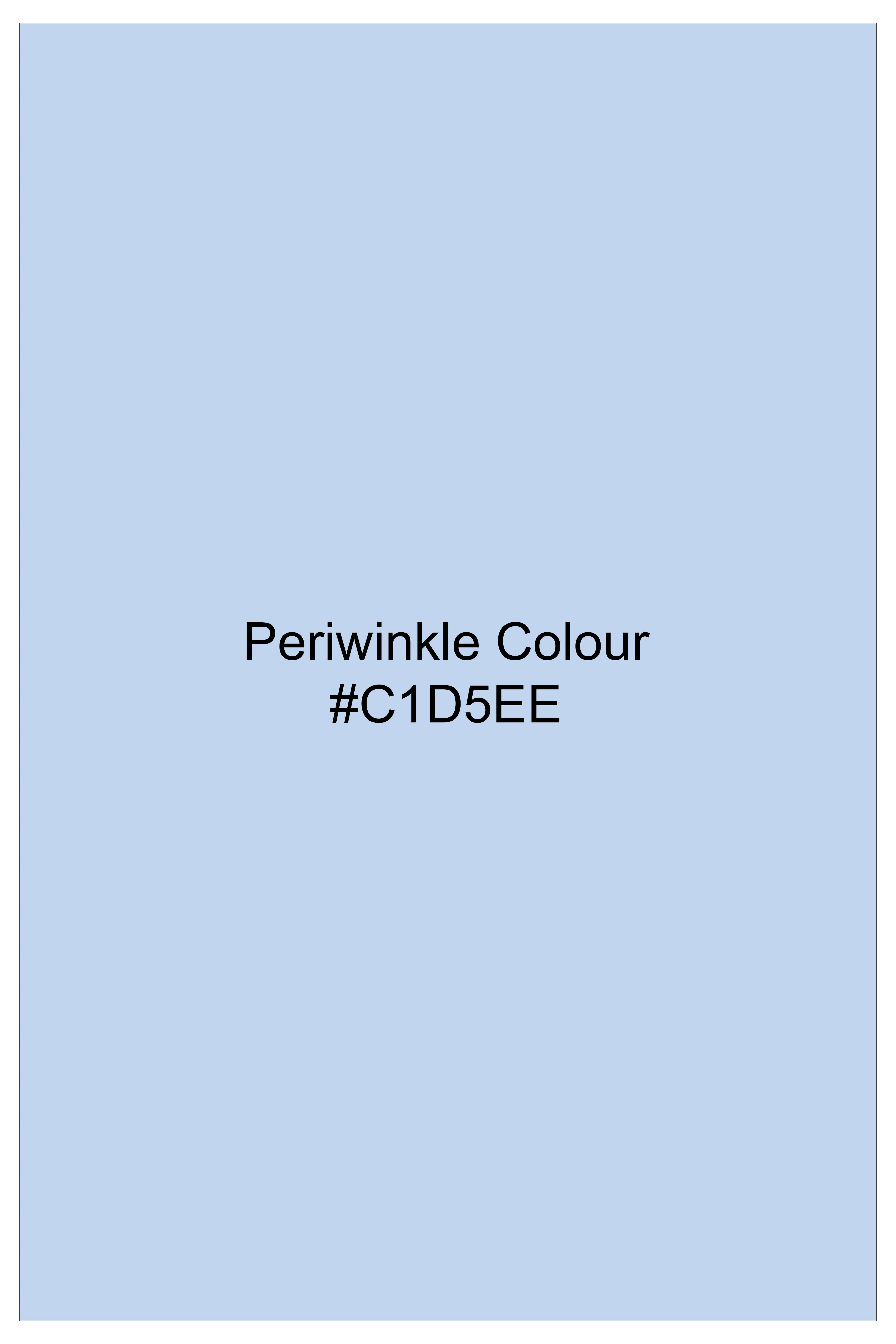 Serene Sky-Periwinkle Blue Solid Subtle Sheen Super Soft Premium Cotton Semi Formal Mandarin Collar Shirt