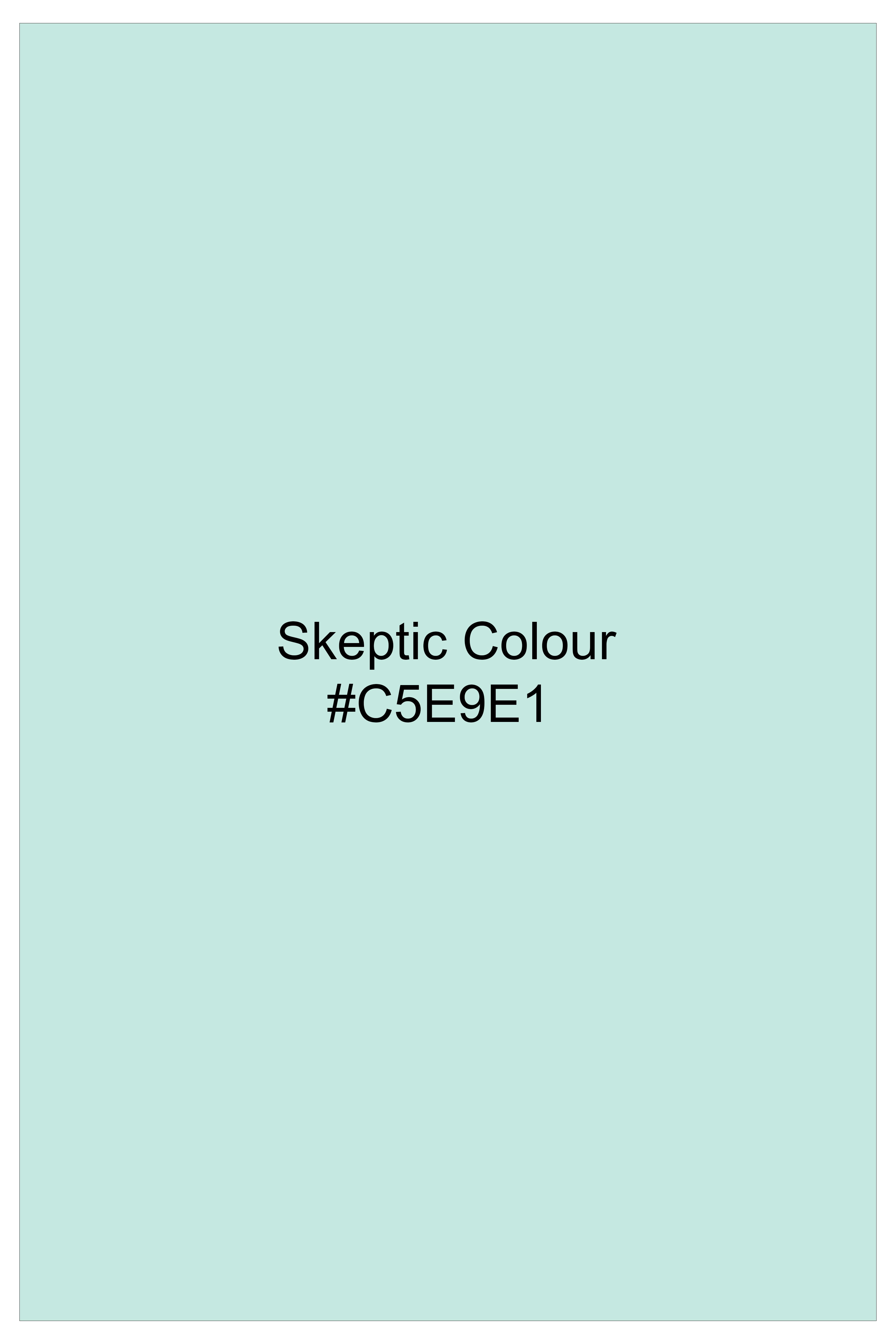Zenith-Skeptic Blue Luxurious Linen Mandarin Dress Shirt