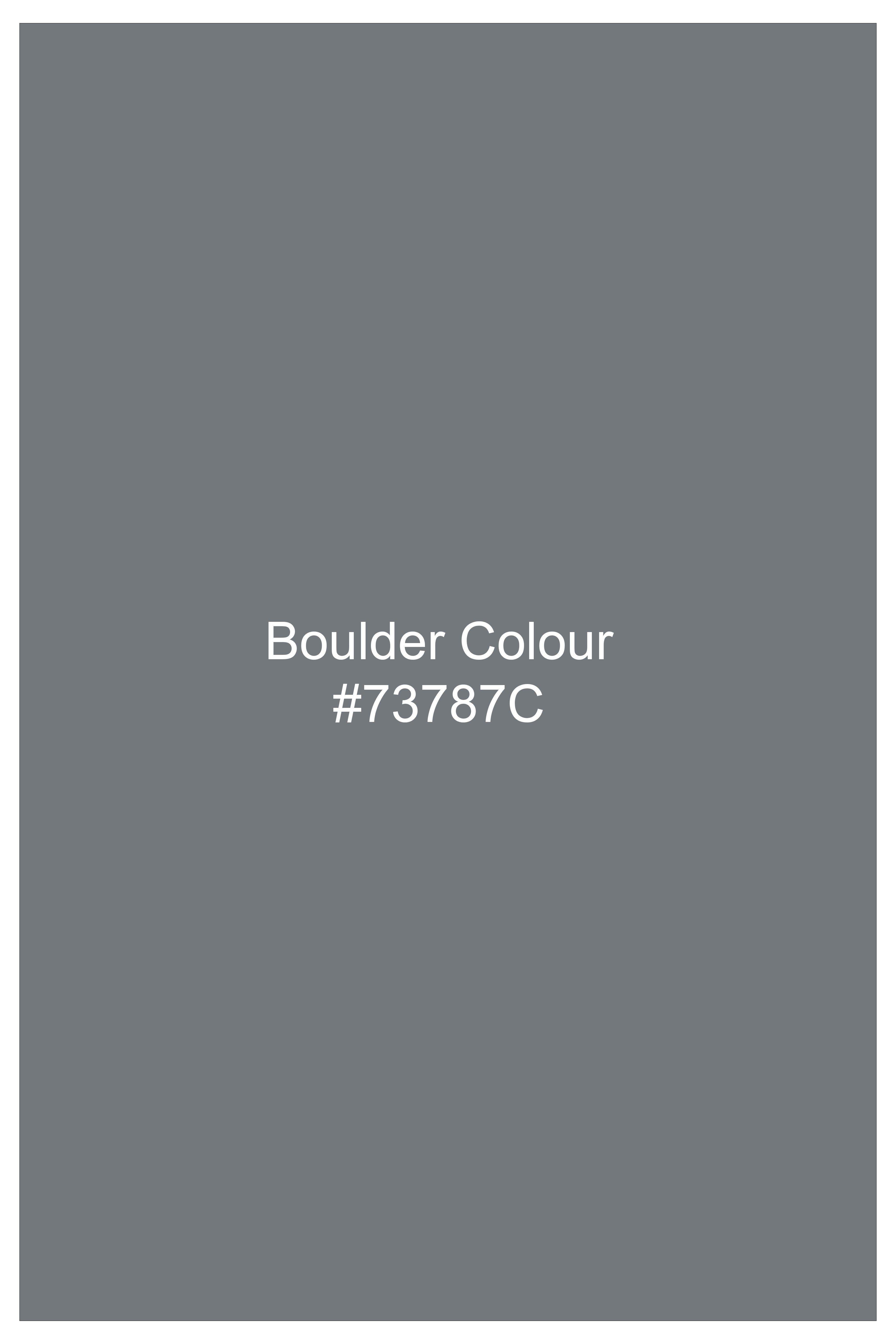 Boulder Gray Solid Oxford Premium Cotton Boxer