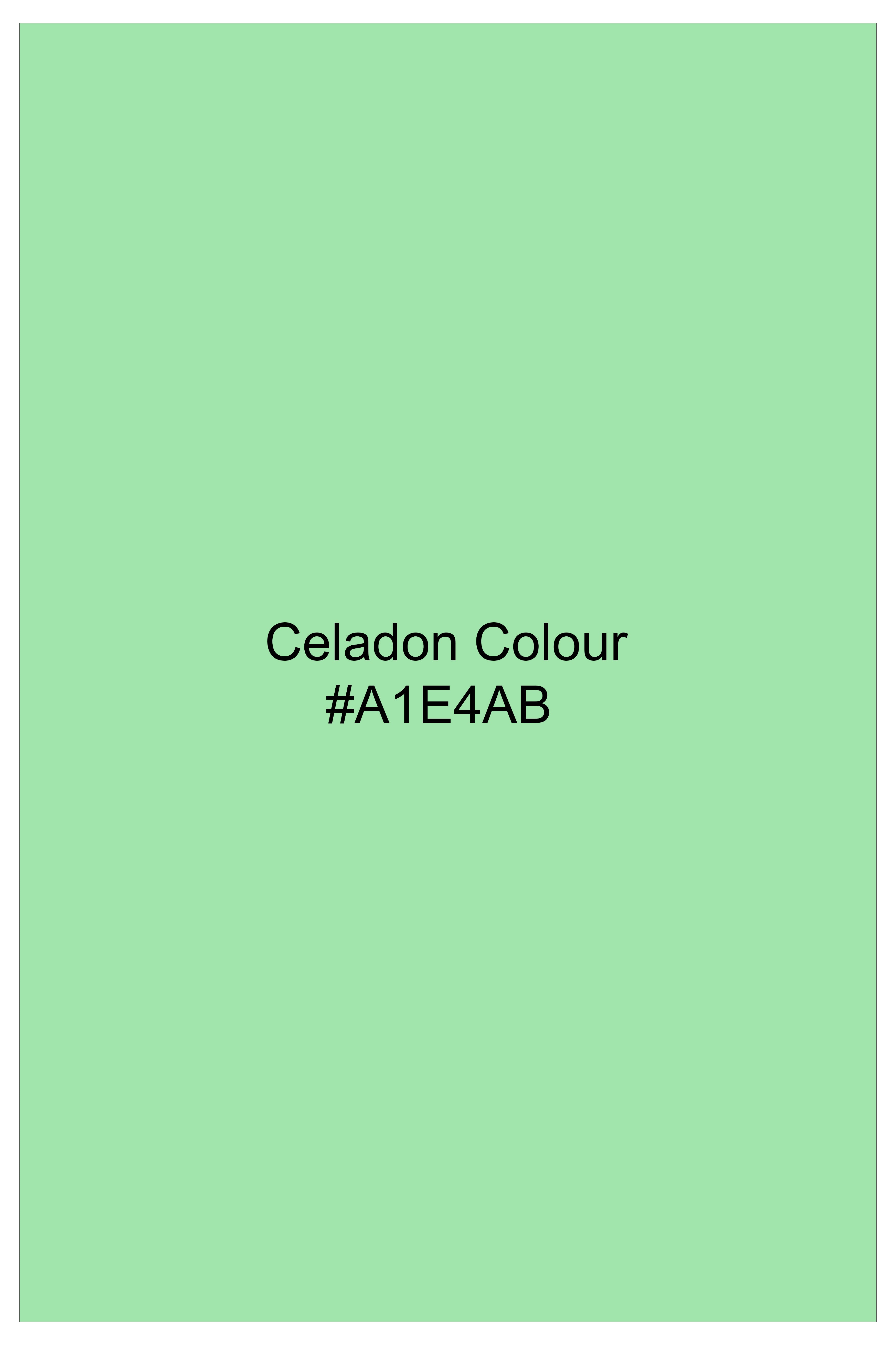 Verdoro Celadon Green Subtle Sheen Super Soft Premium Cotton Dress Shirt