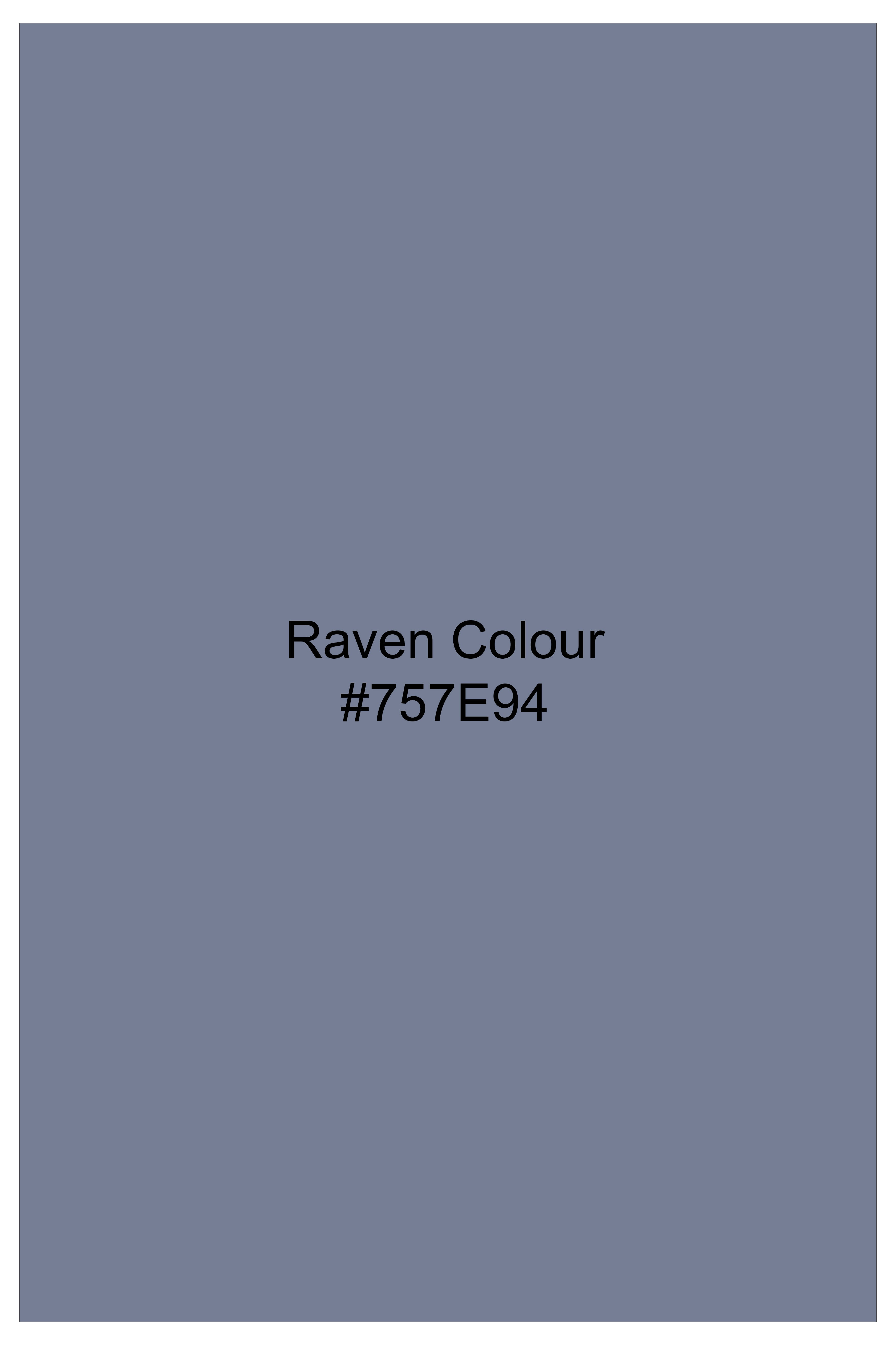 Raven Blue Dobby Textured Premium Cotton Shirt