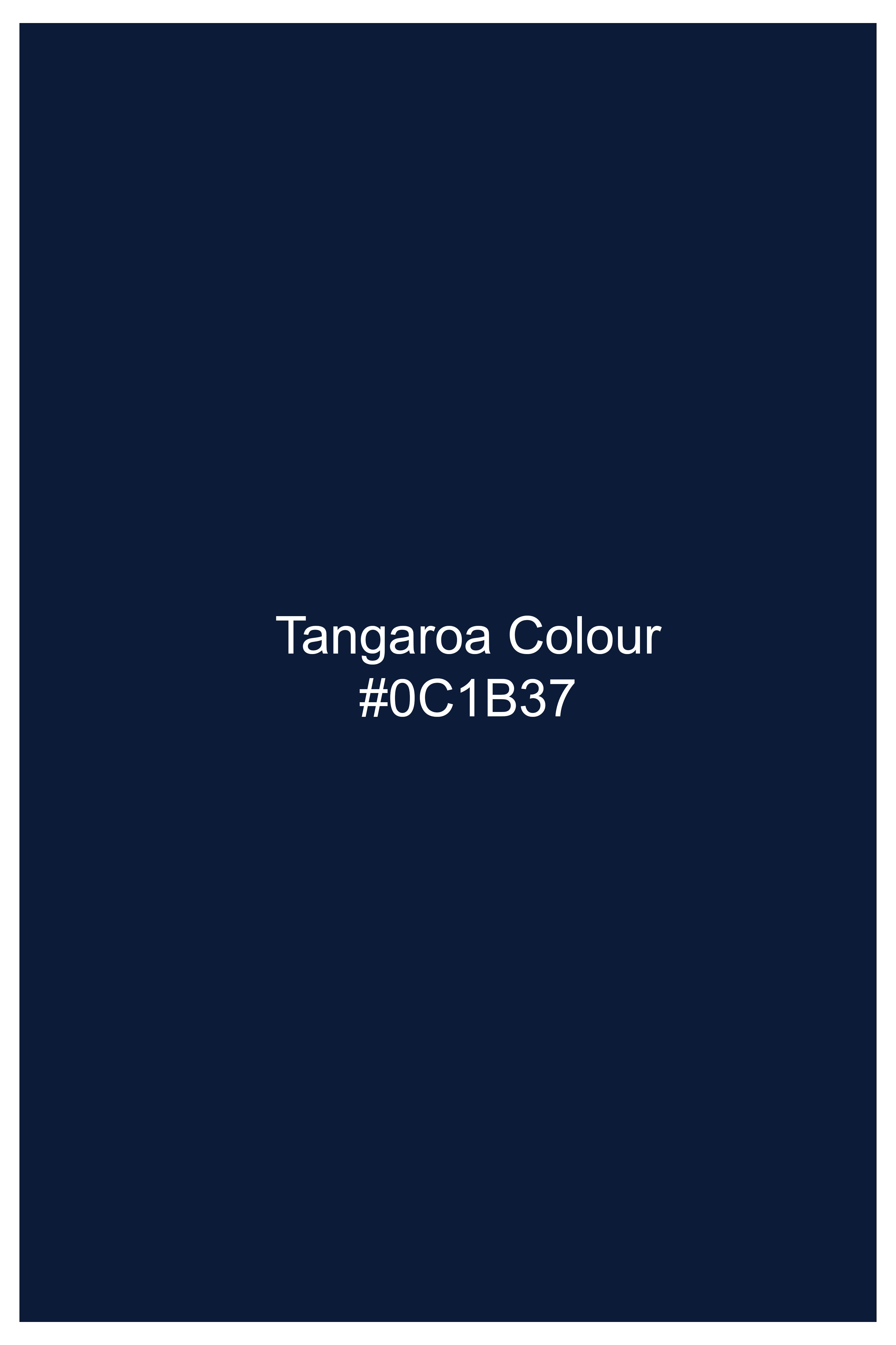 Twilight-Tangaroa Blue Solid Dobby Textured Premium Giza Cotton Boxer