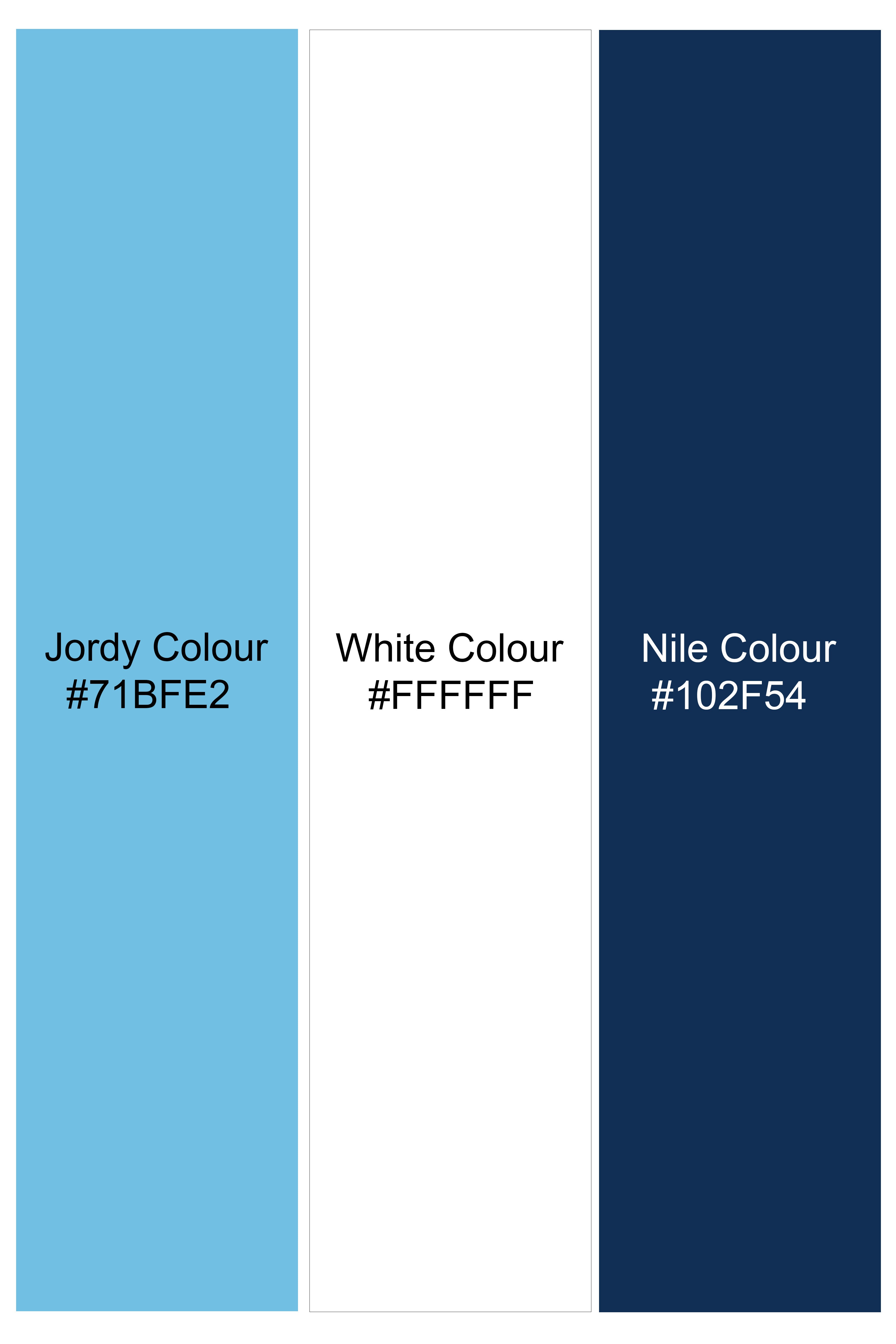 Jordy Blue and White Printed Premium Cotton Boxer