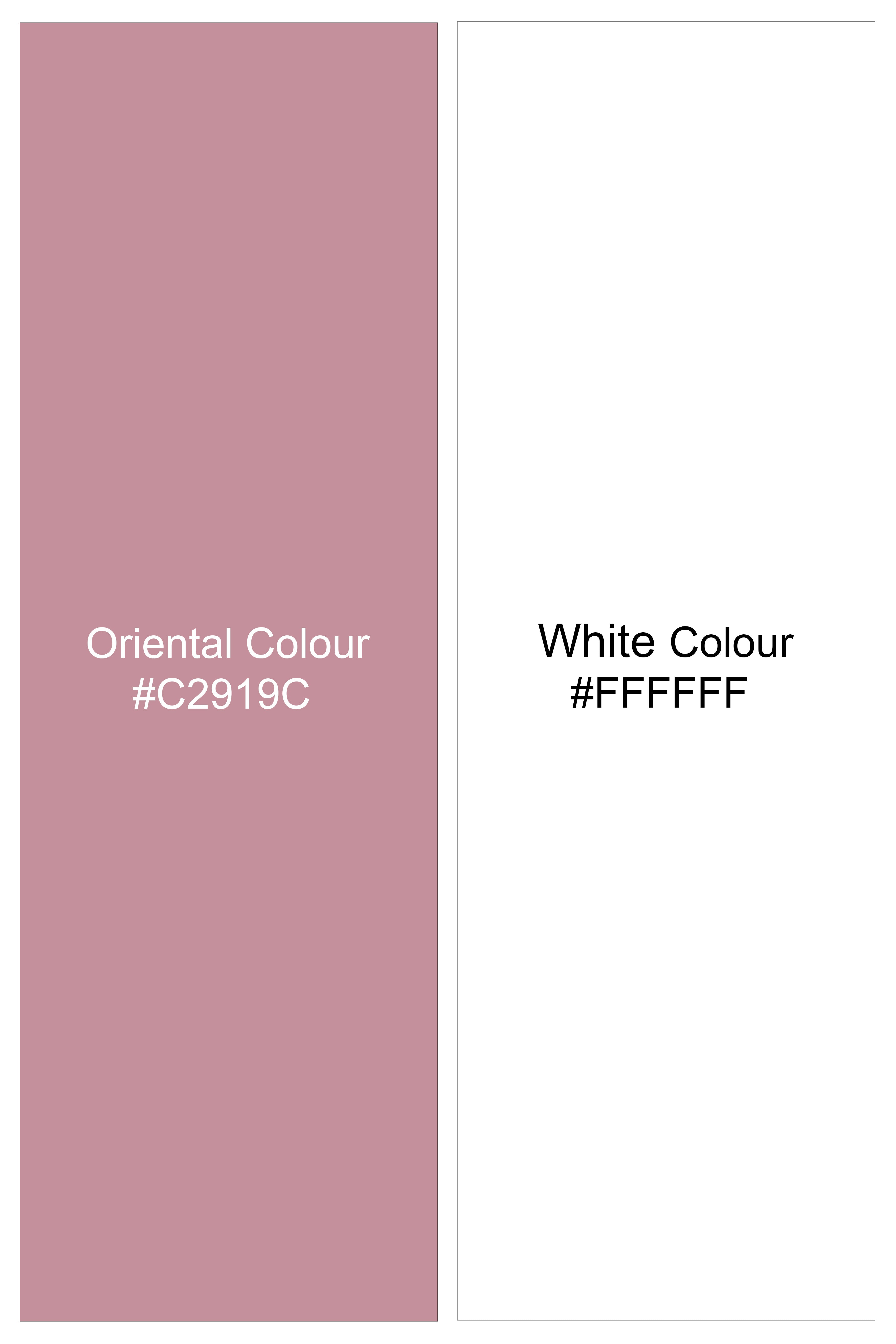 Strivaro-Oriental Pink And Bright White Candy Striped Subtle Sheen Super Soft Premium Cotton Dress Shirt