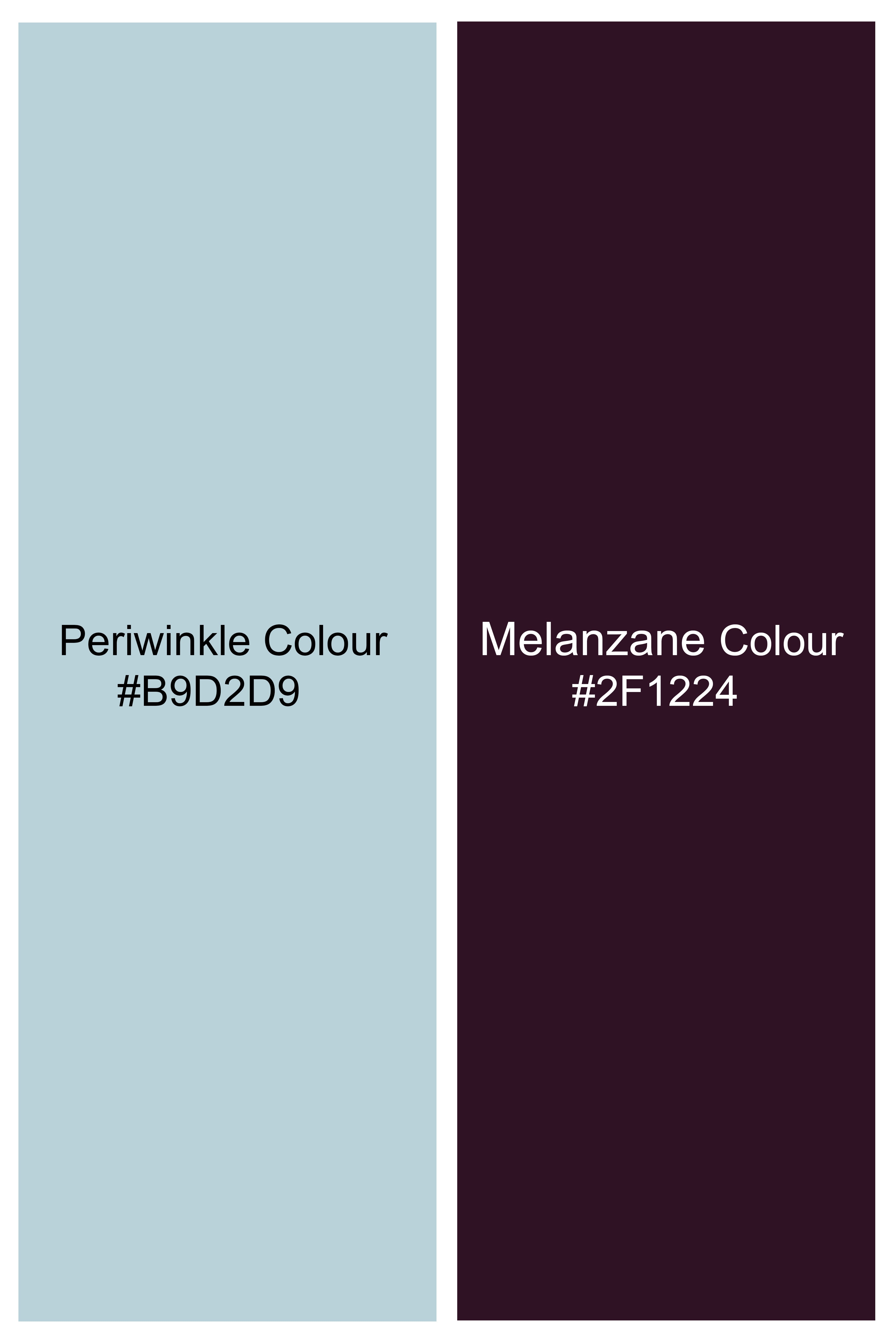 Periwinkle Blue with Melanzane Maroon Flower Printed Super Soft Premium Cotton Shirt 12758-38, 12758-H-38, 12758-39, 12758-H-39, 12758-40, 12758-H-40, 12758-42, 12758-H-42, 12758-44, 12758-H-44, 12758-46, 12758-H-46, 12758-48, 12758-H-48, 12758-50, 12758-H-50, 12758-52, 12758-H-52