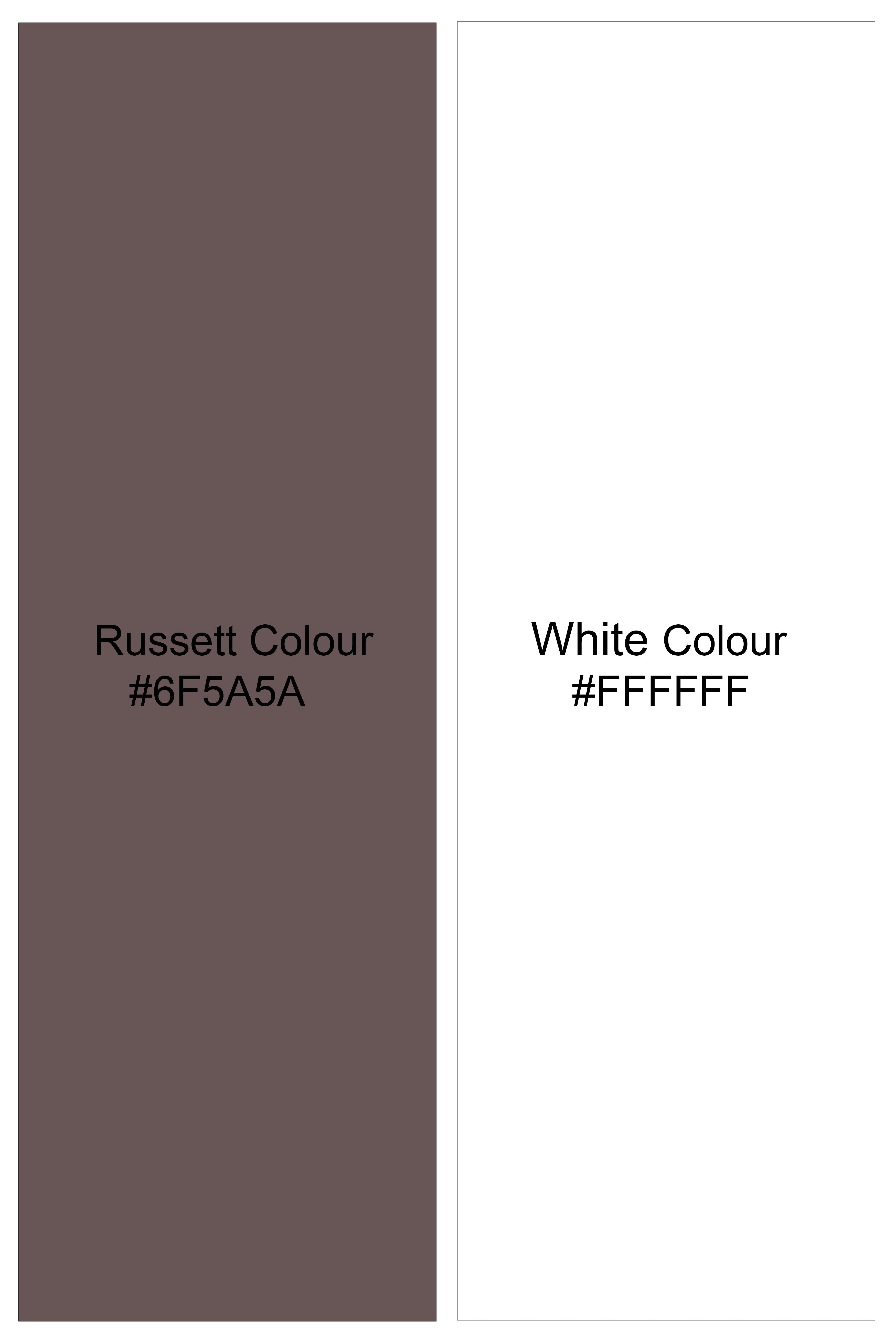 Sienna-Russett Brown And Bright White Candy Striped Subtle Sheen Super Soft Premium Cotton Dress Shirt