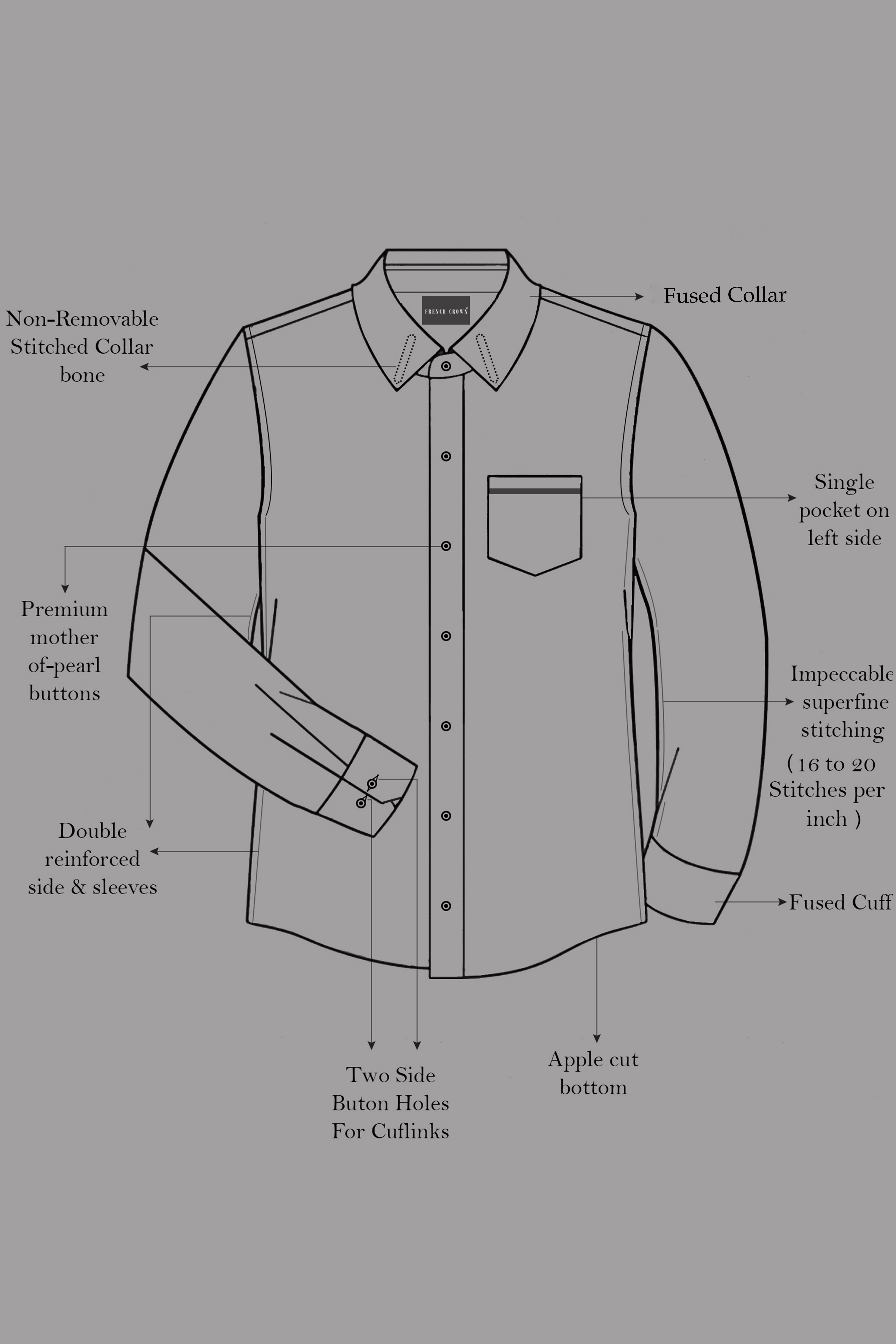 DuskyRose-Mountbatten Solid Heavyweight Twill Designer Shirt