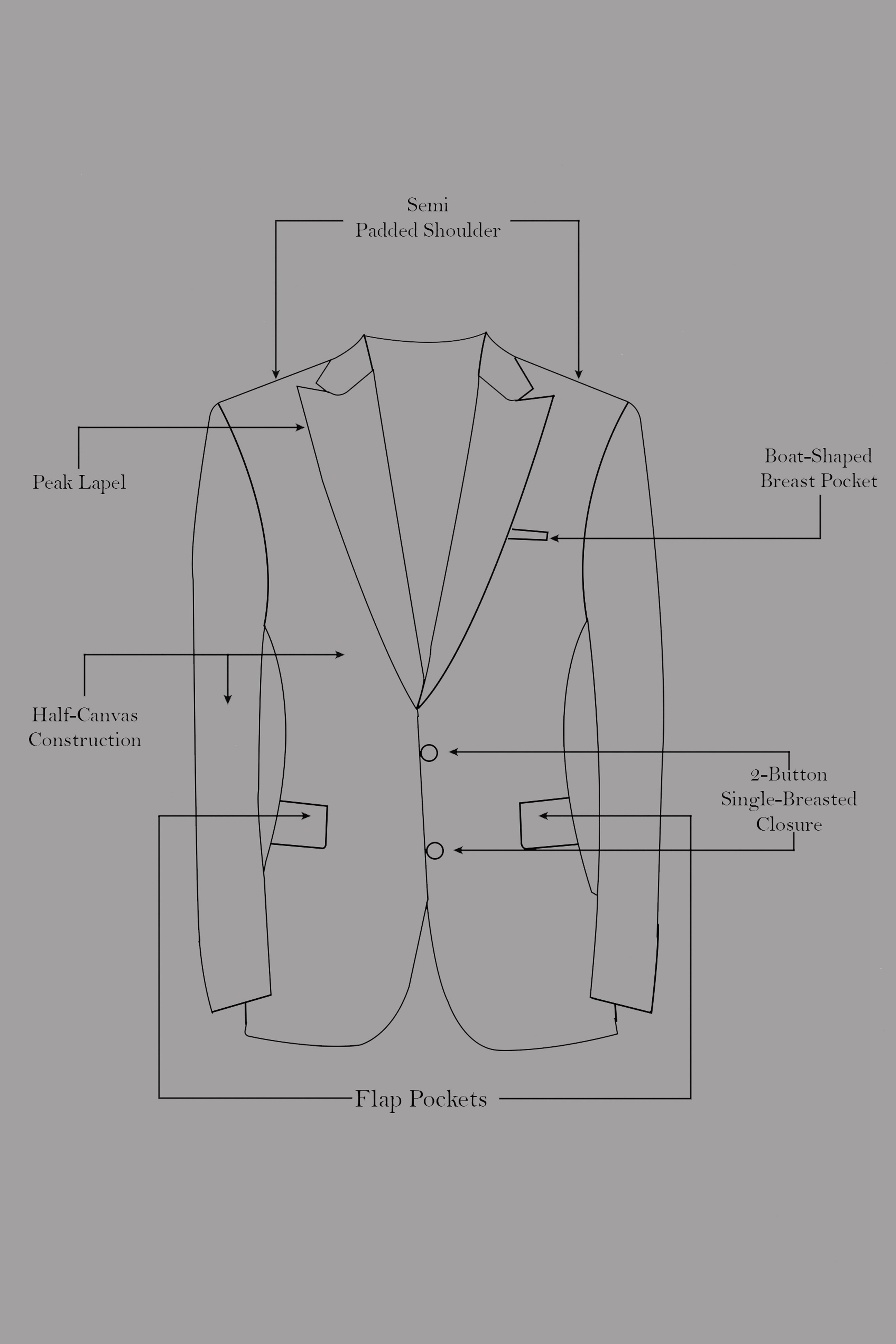 Casphin-Dolphin And Casper Blue Plaid Wool Rich Peck Lepal Single Breasted Suit