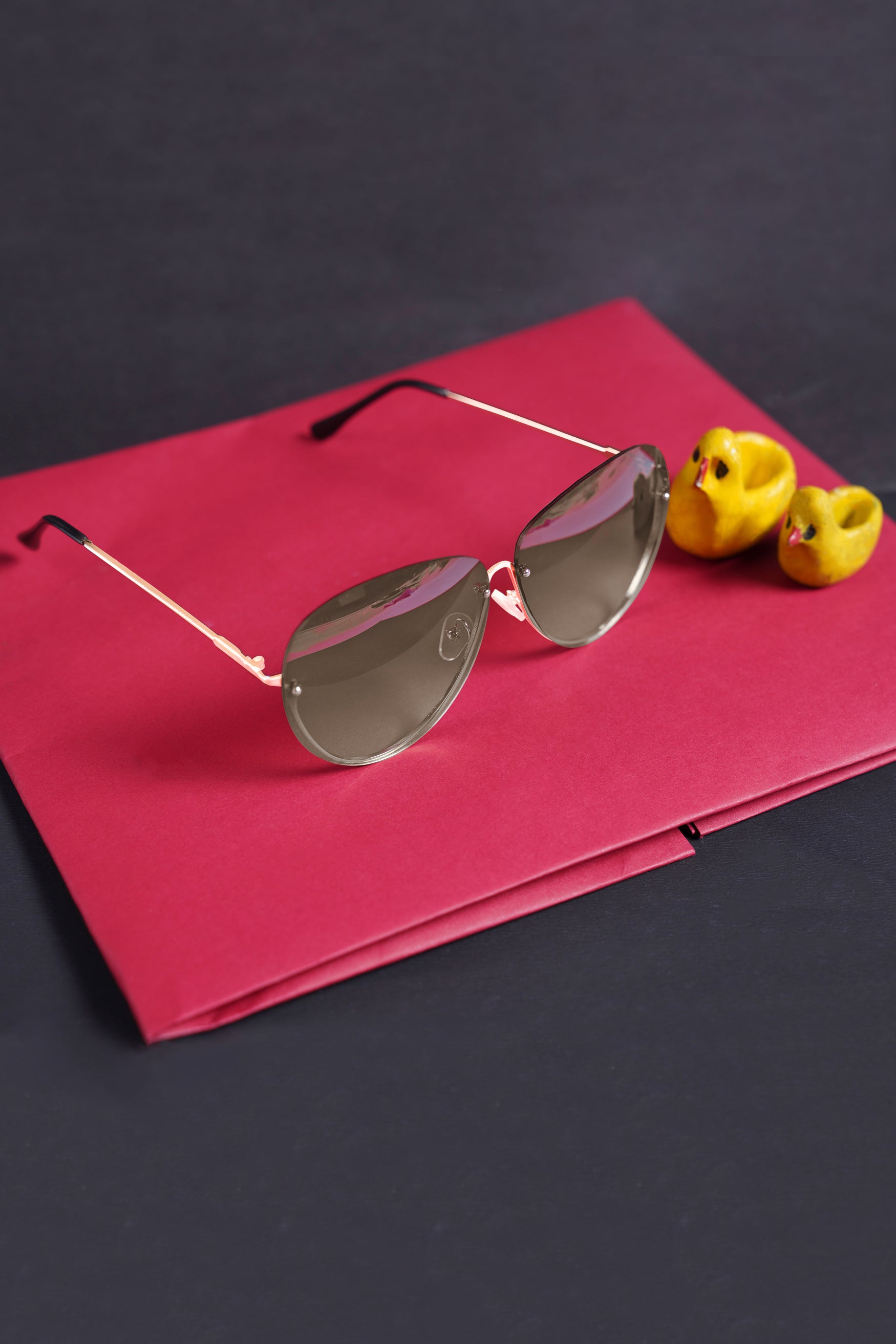 Golden Ash French Crown Aviator Unisex Sunglasses