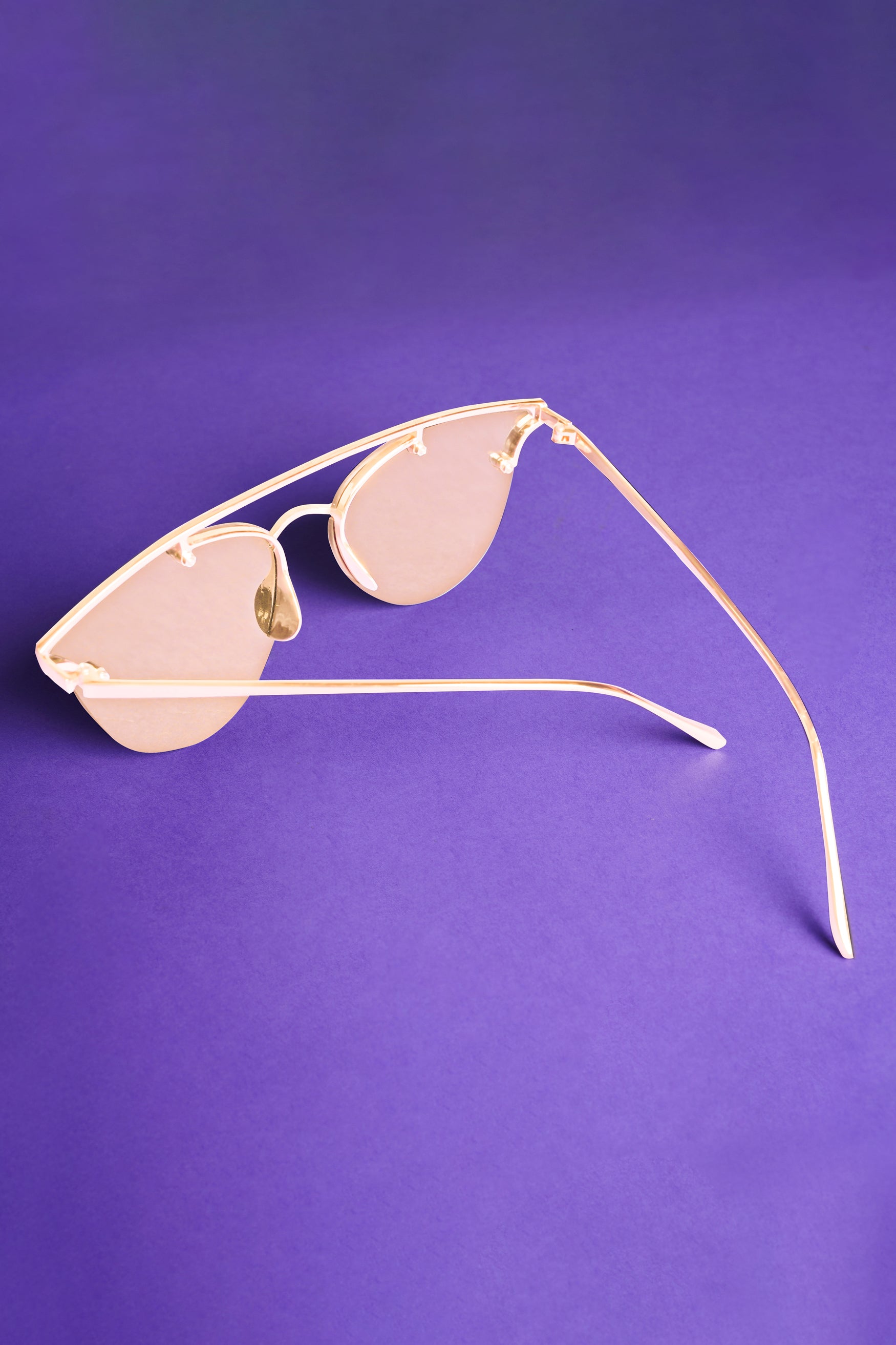 Black Aviator Sunglasses With Brow Bar · Filly Flair