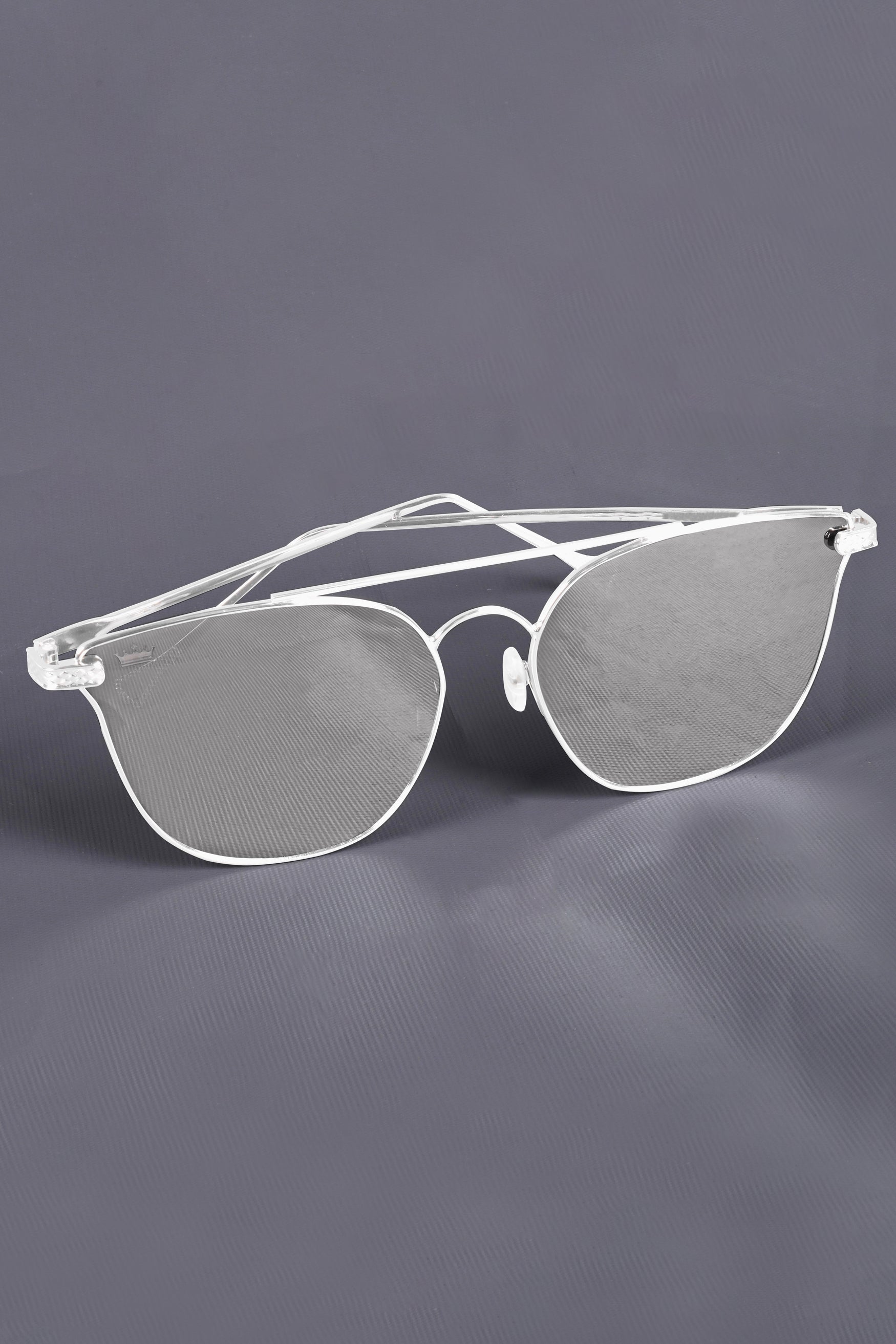 Lead Gray French Crown Clubmaster Unisex Sunglasses