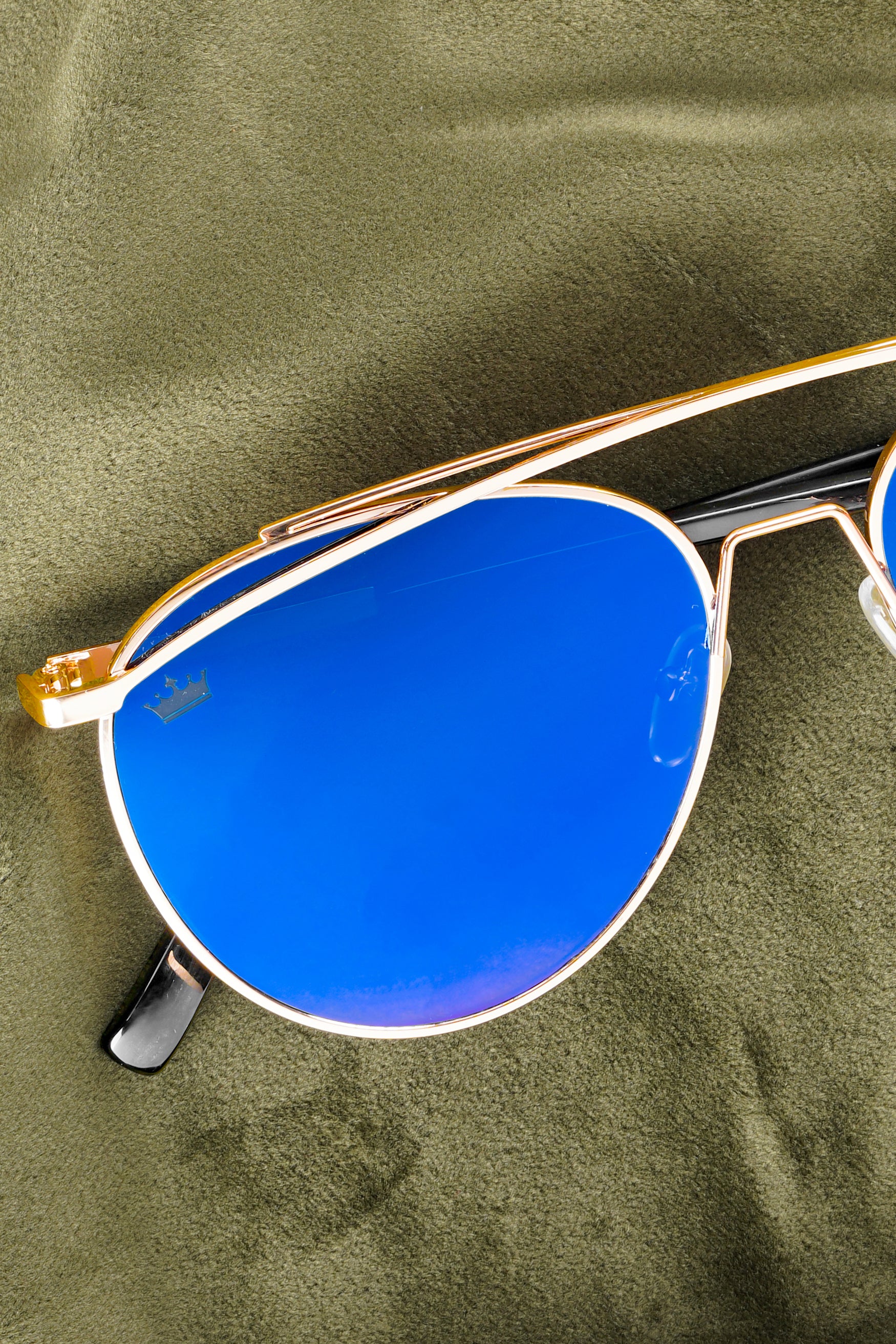Air Force Blue French Crown Clubmaster Unisex Sunglasses
