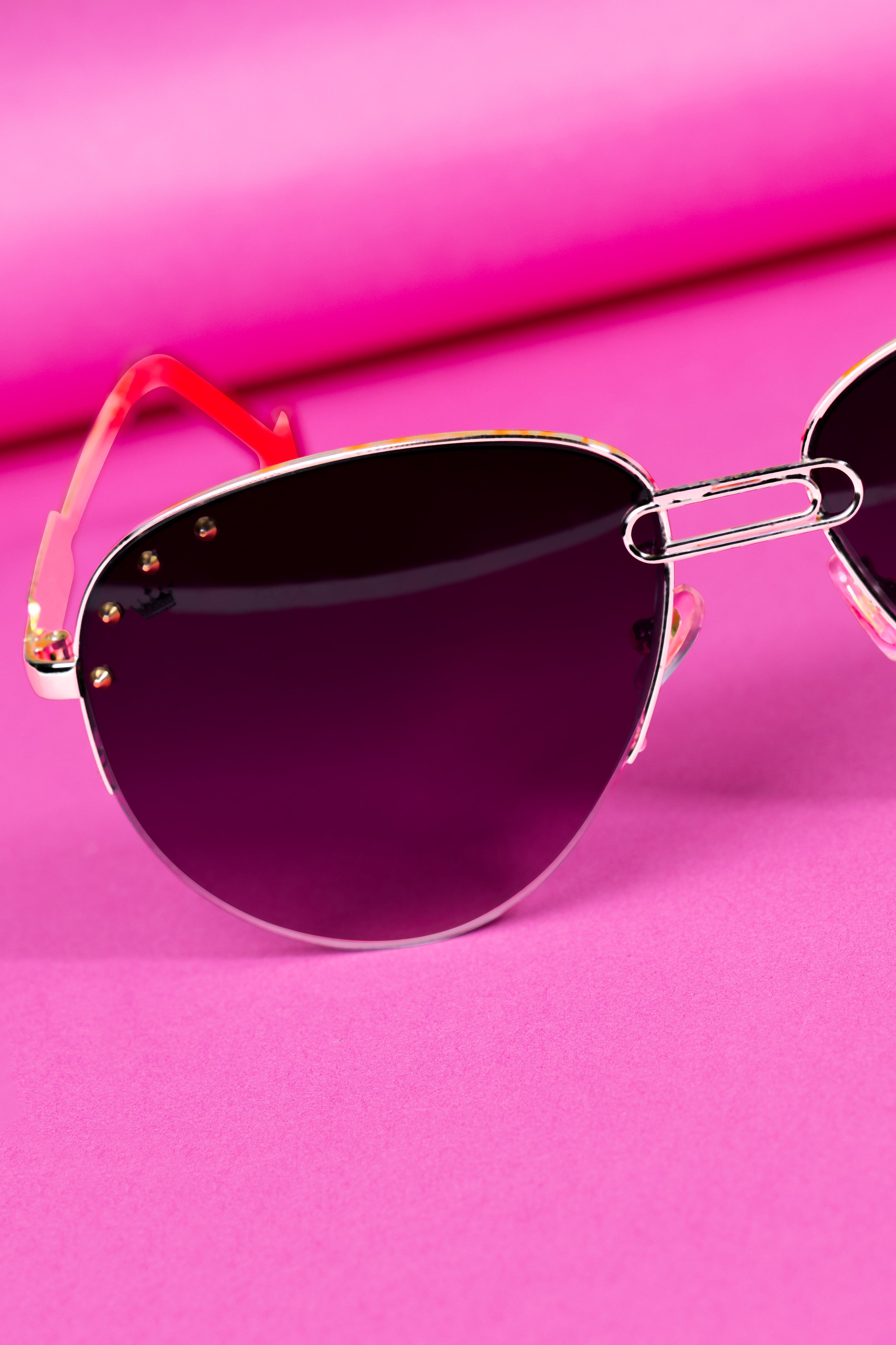 Violent Blue French Crown Aviator Unisex Sunglasses