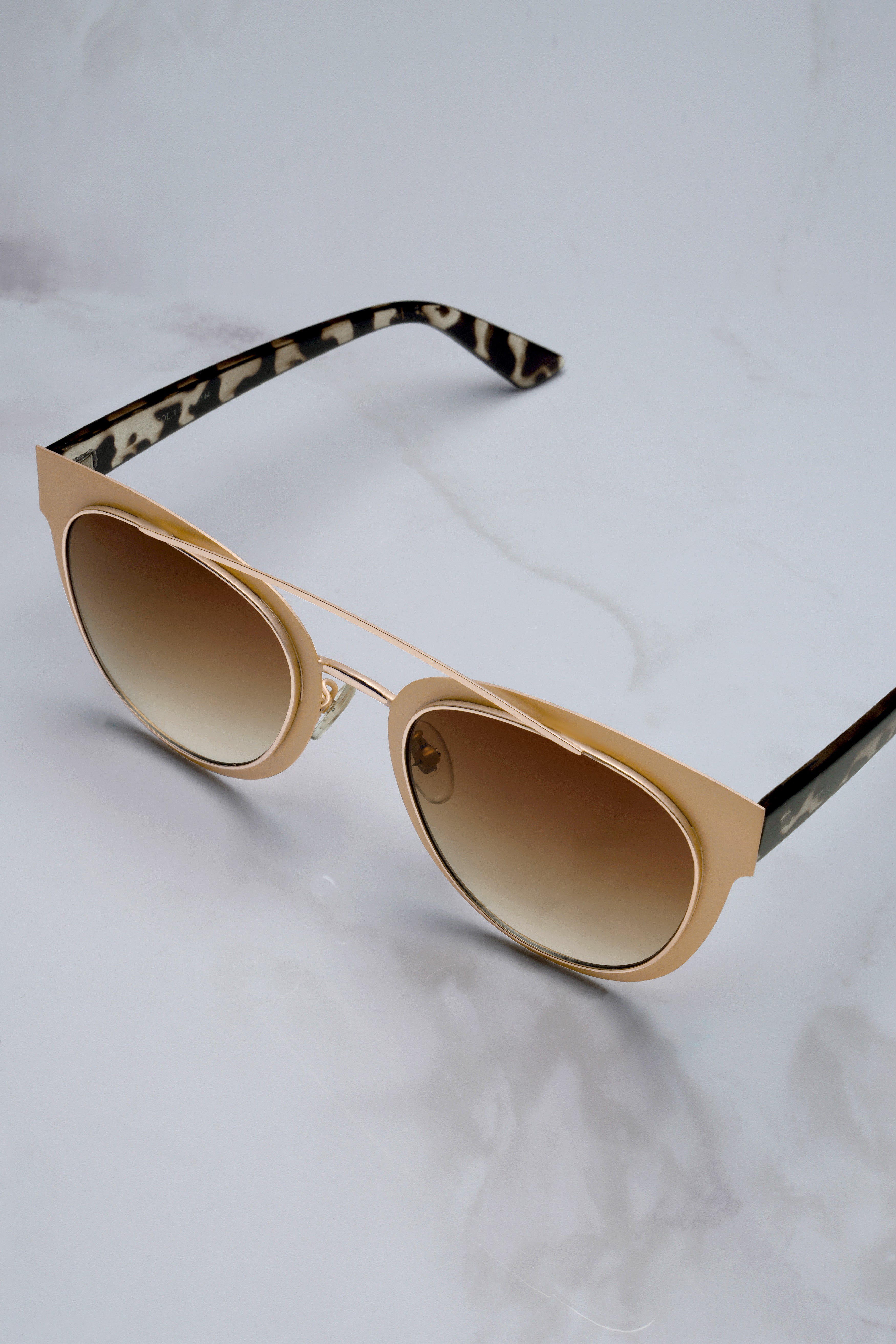 Celvoro-Sandstone Brown French Crown Full Rim Unisex Sunglasses