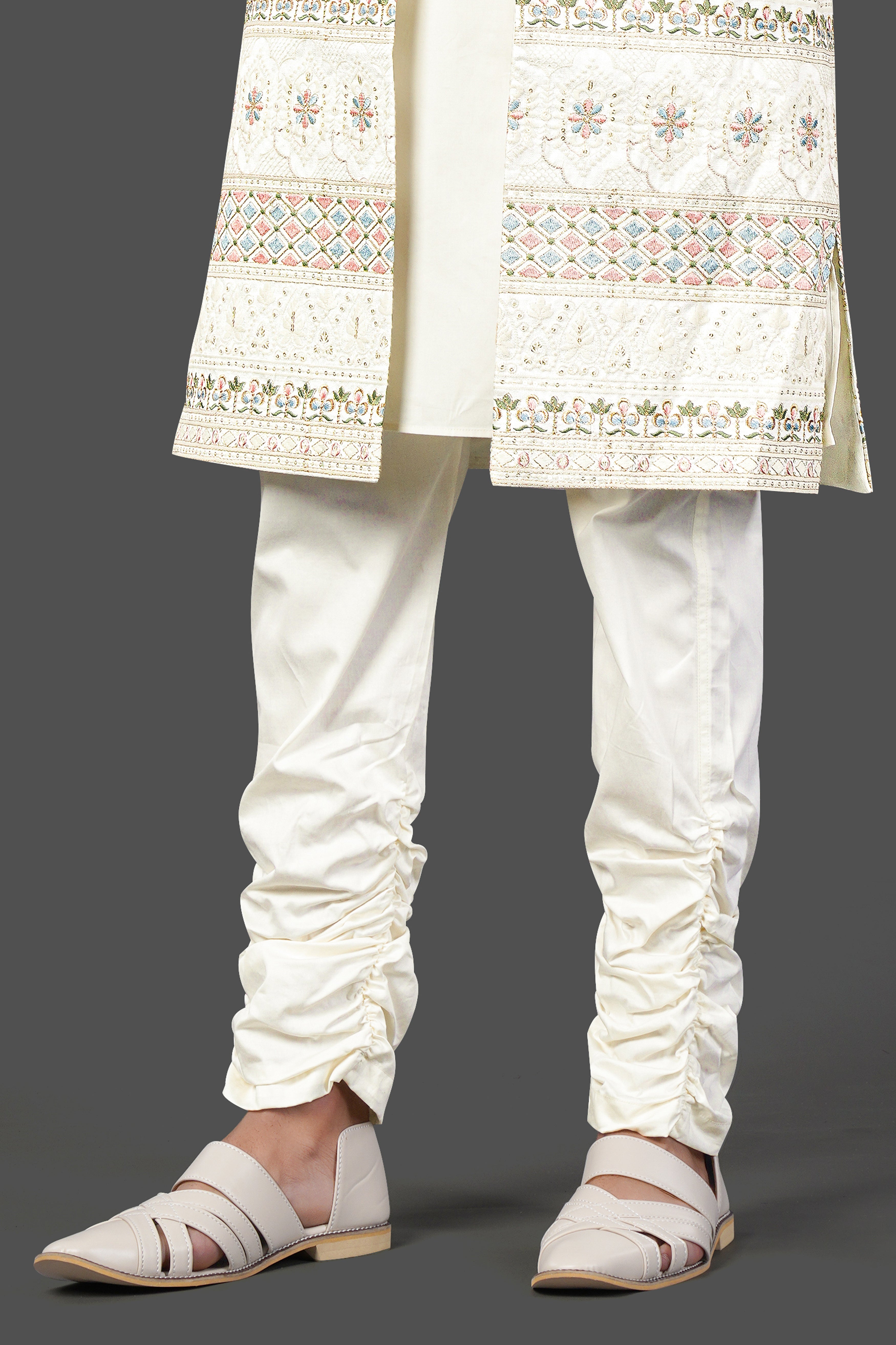 Ecru Cream Subtle Sheen Super Soft Premium Cotton Churi Pant