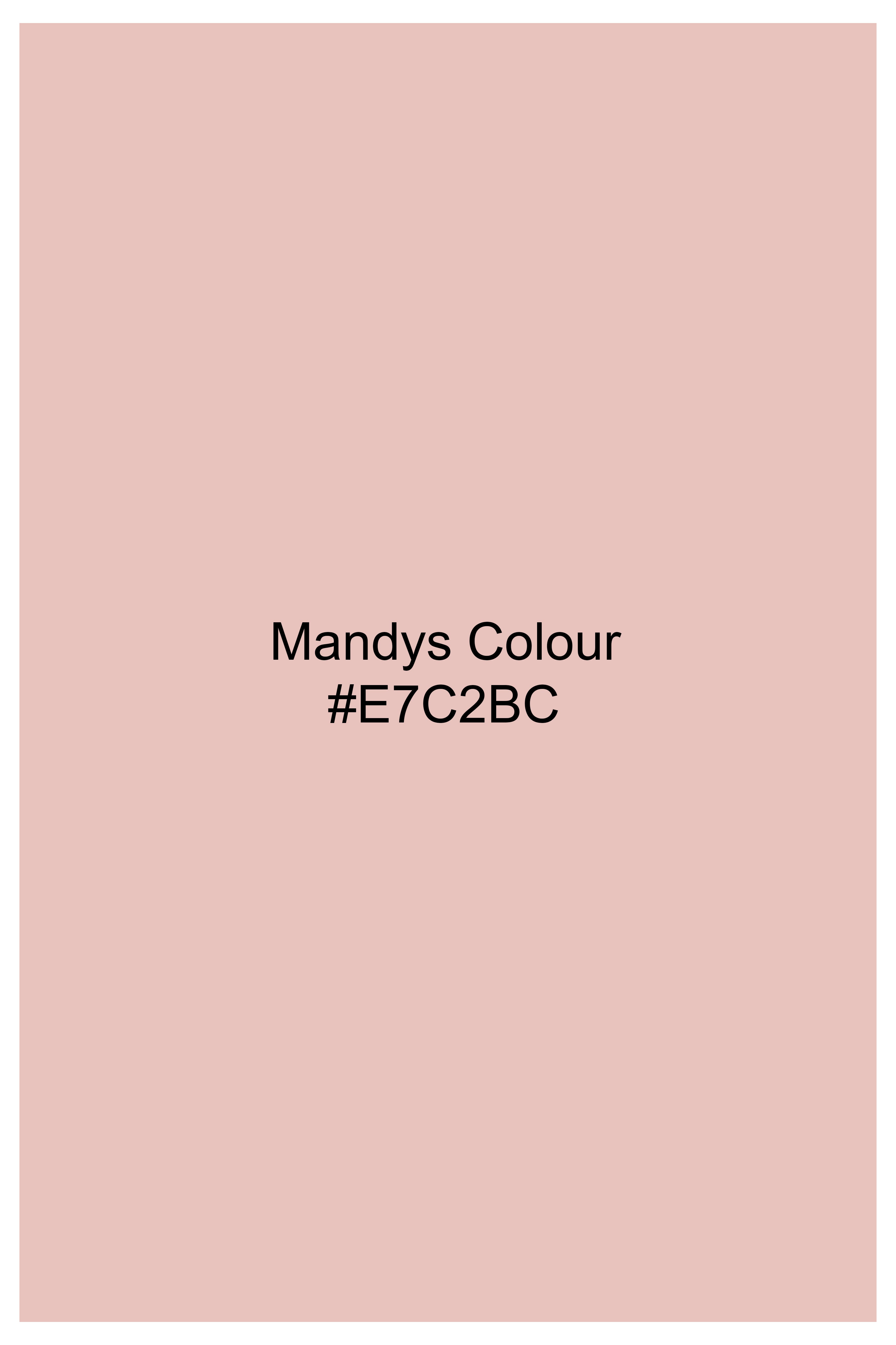 Mandys Pink Tone on Tone Embroidered With Sequins Work Indo Western With Kurta and Pajama Set