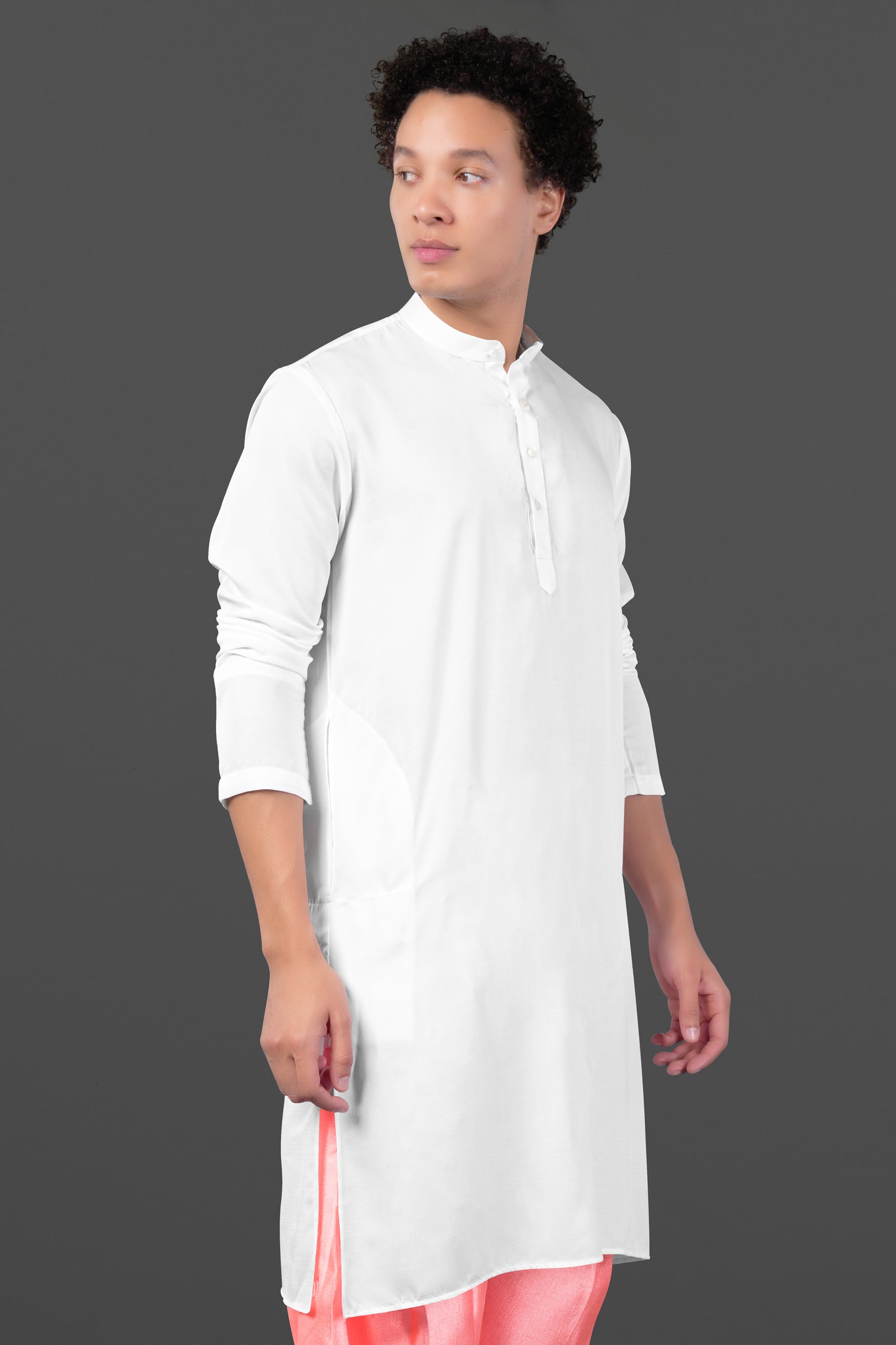 Porcelain Cream and Apricot Peach Multicolour Thread and Sequin Embroidered Indo-Western Sherwani