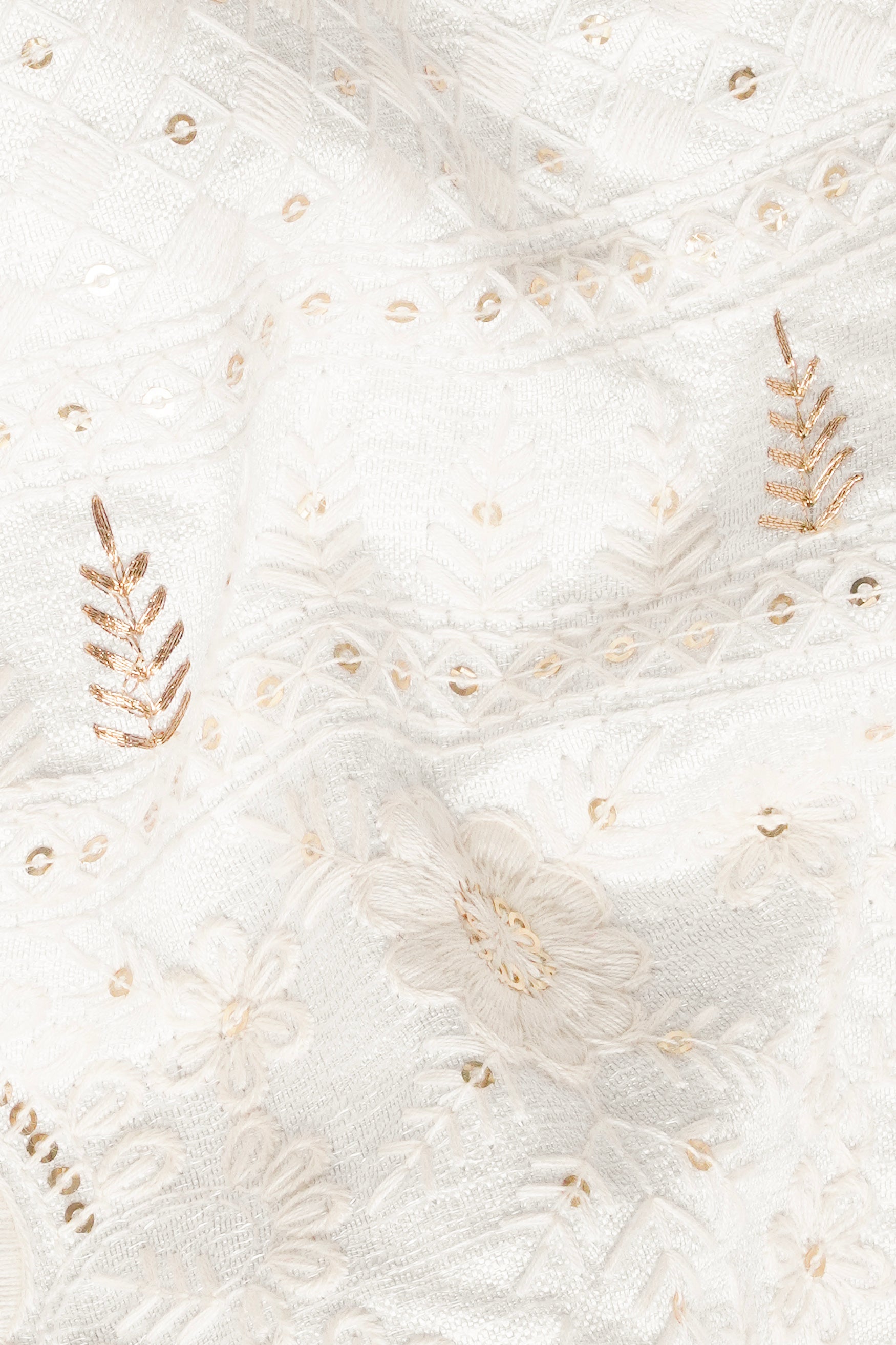 Sand Cream Thread and Sequin Embroidered Jodhpuri