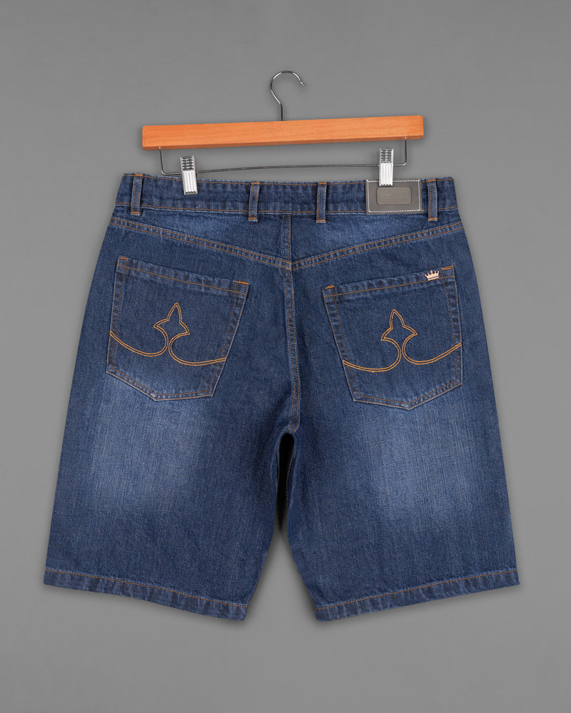 Rhino Blue Mildly Distressed Acid Wash Denim Shorts SR221-28, SR221-30, SR221-32, SR221-34, SR221-36, SR221-38, SR221-40, SR221-42, SR221-44