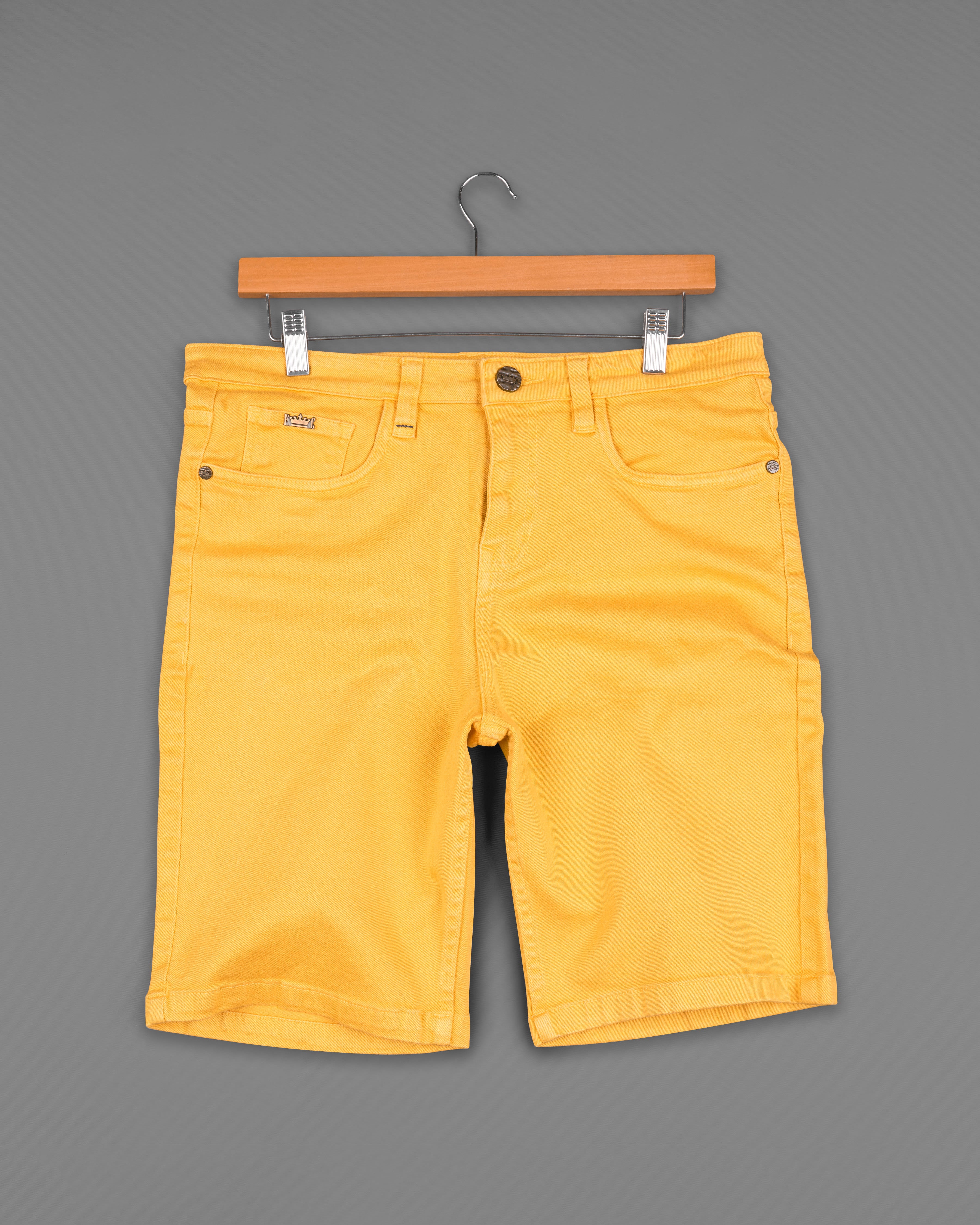 MAMA Denim shorts - Light yellow - Ladies | H&M IN